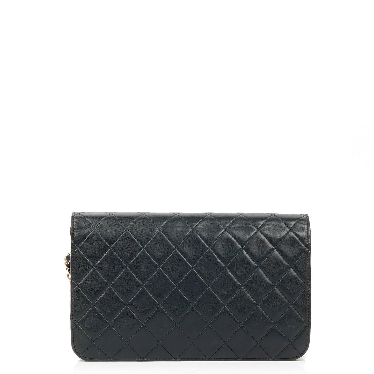 Chanel Classic Black Quilted Lambskin Full Flap Bag With Gold-Tone Hardware