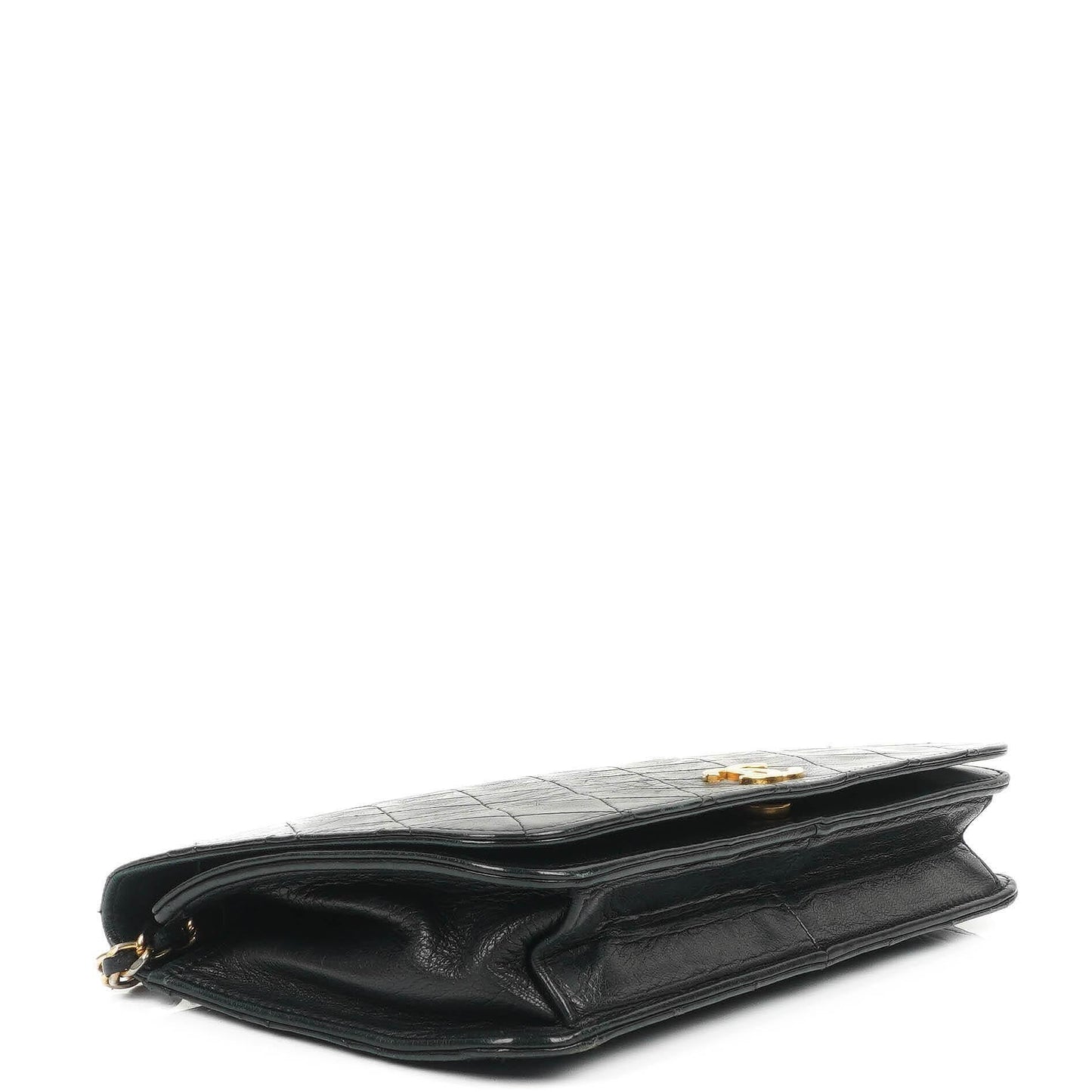 Chanel Classic Black Quilted Lambskin Full Flap With 24K Gold-Plated Hardware