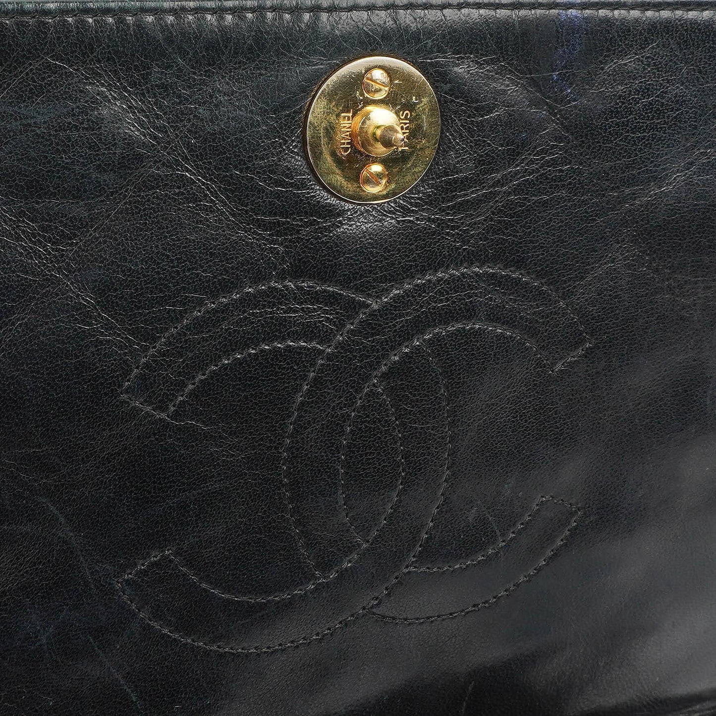 Chanel Classic Black Quilted Lambskin Full Flap With 24K Gold-Plated Hardware
