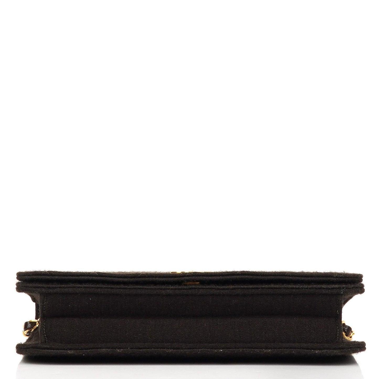 Chanel Classic Brown Quilted Jersey Full Flap Bag With 24K Gold-Plated Hardware
