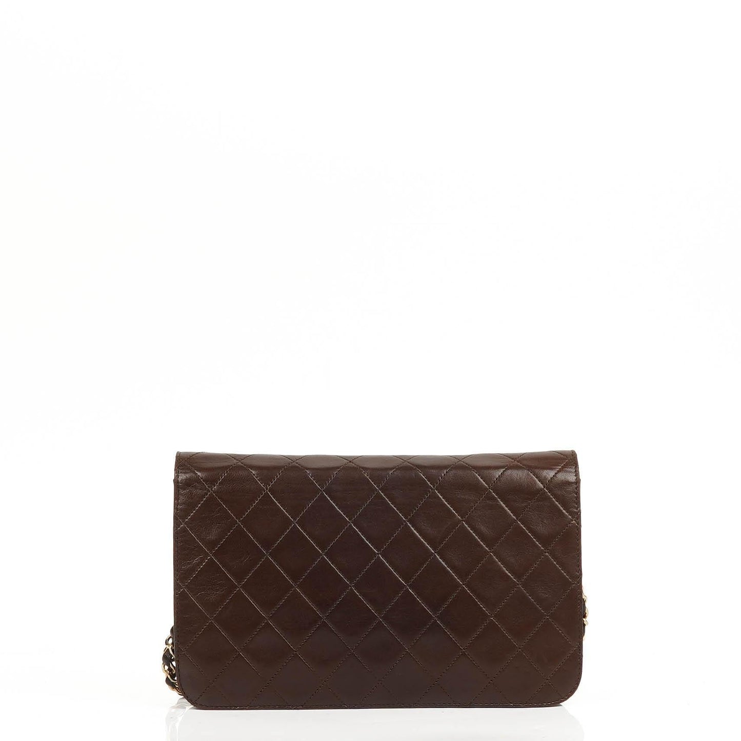 Chanel Classic Brown Quilted Lambskin Full Flap Bag With 24K Gold-Plated Hardware