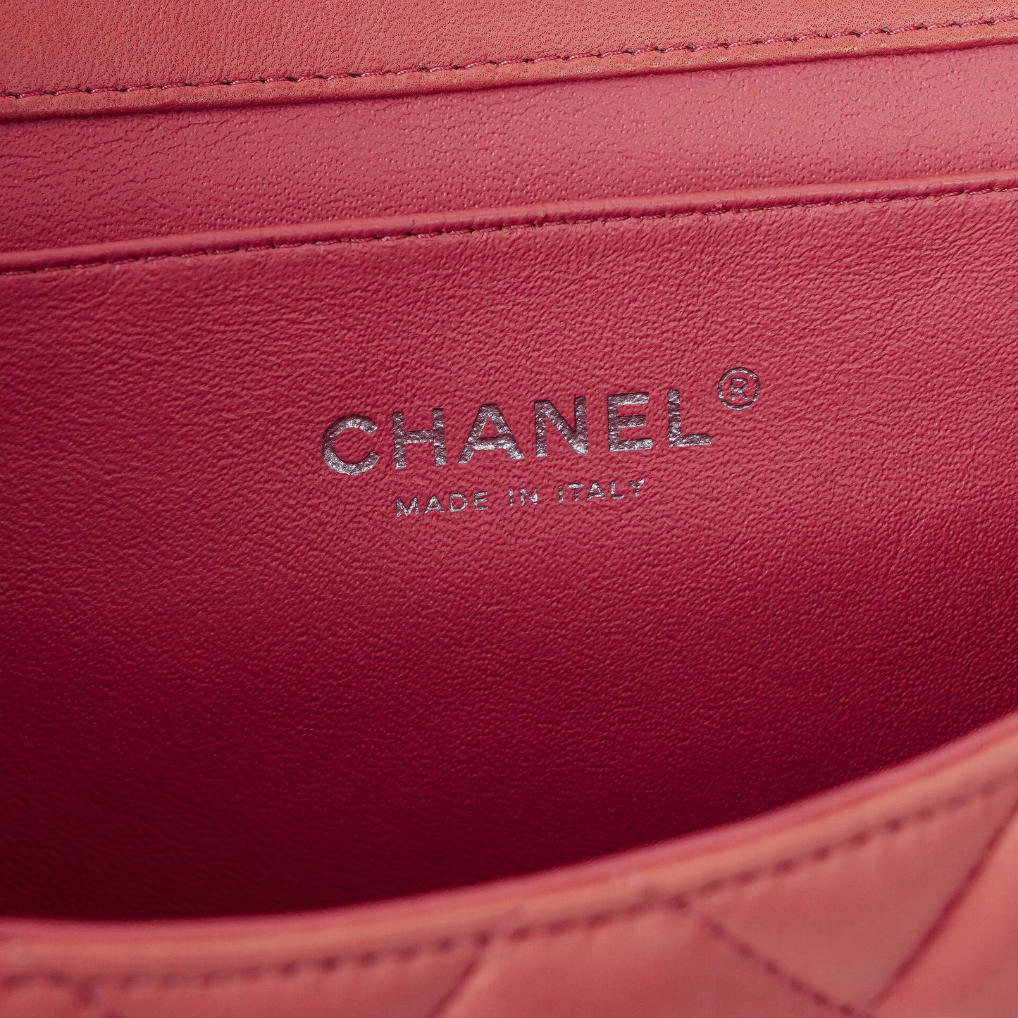 Chanel Classic Flap Clutch With Chain Quilted Leather With Silver-Tone Hardware