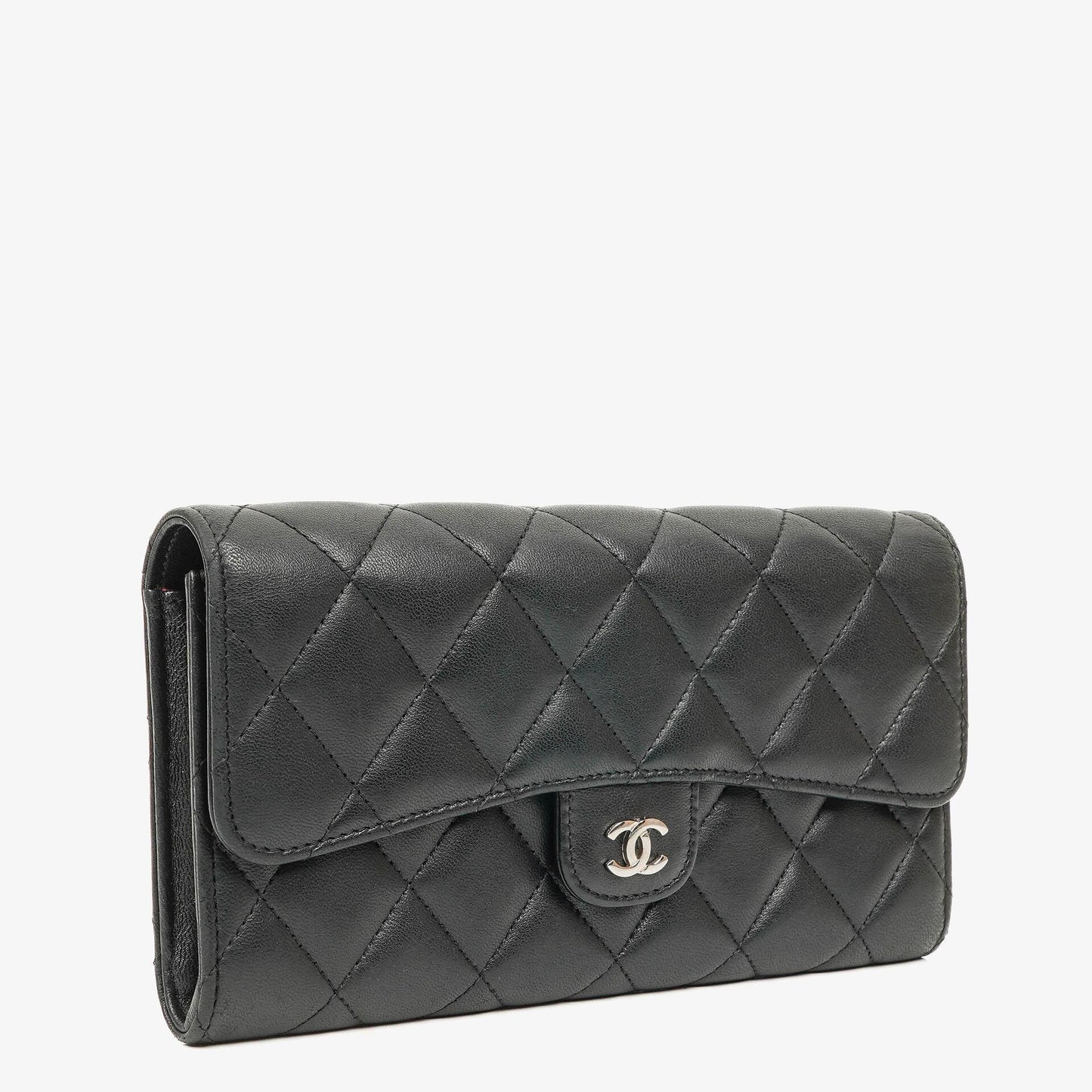 Chanel Classic Flap Wallet Black Quilted Lambskin