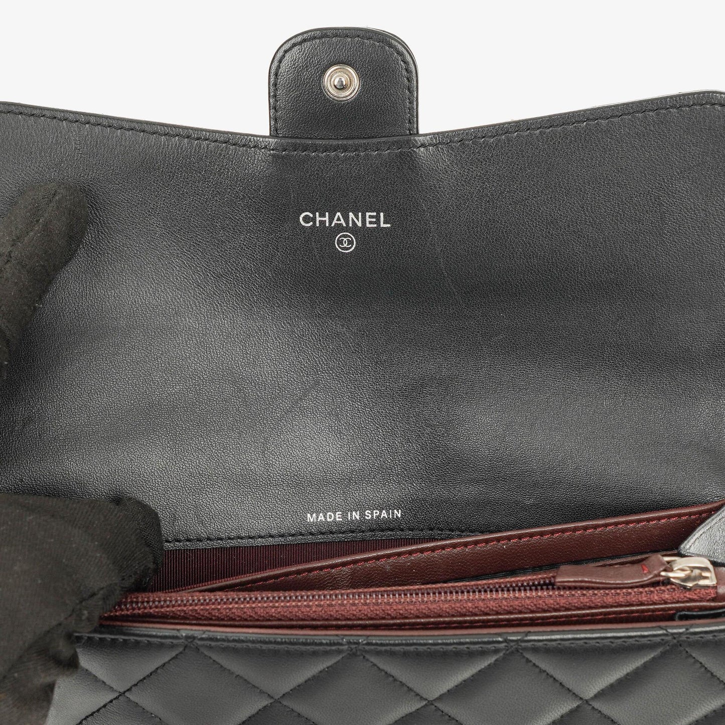 Chanel Classic Flap Wallet Black Quilted Lambskin
