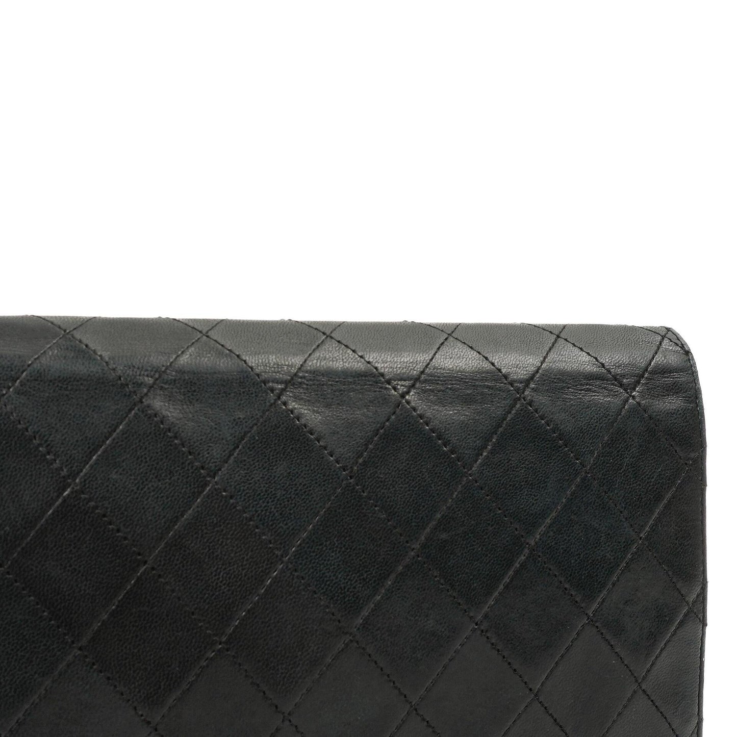 Chanel Classic Full Flap Bag Black Quilted Lambskin 24K Gold-Plated Hardware
