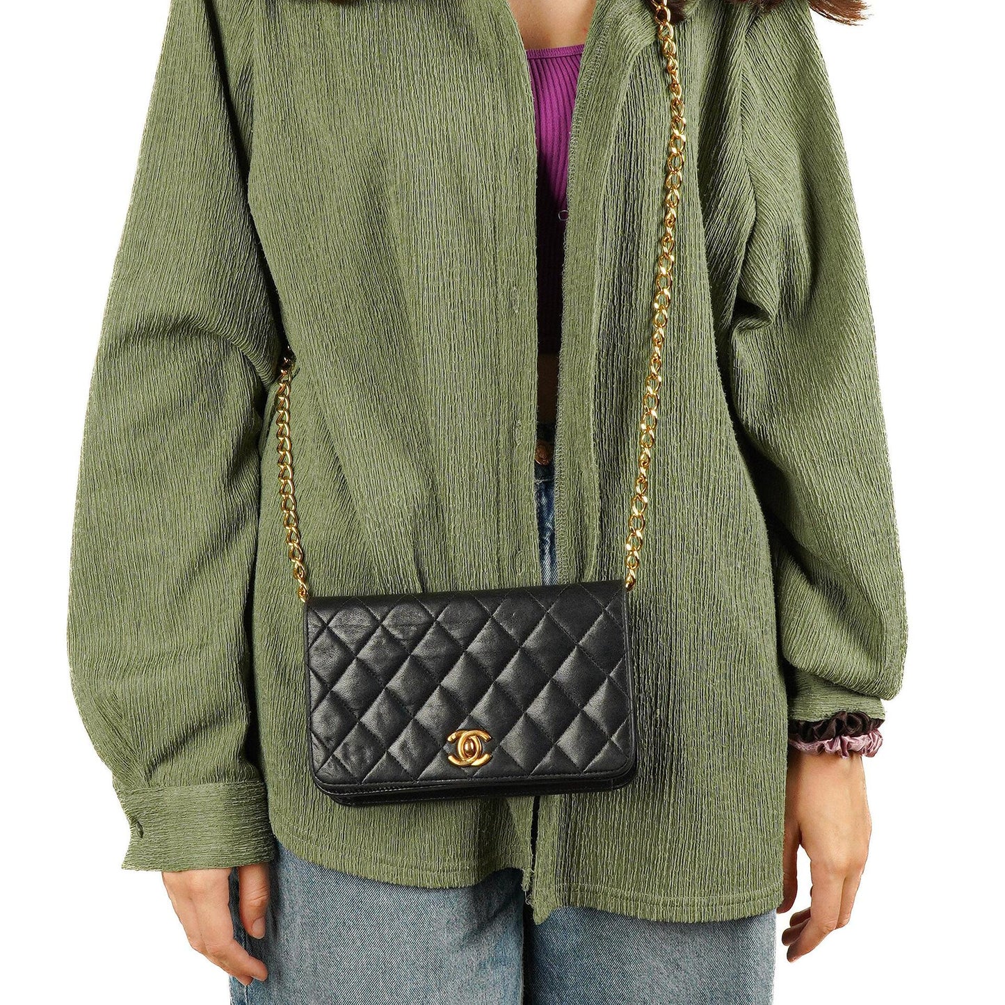 Chanel Classic Full Flap Bag Black Quilted Lambskin
