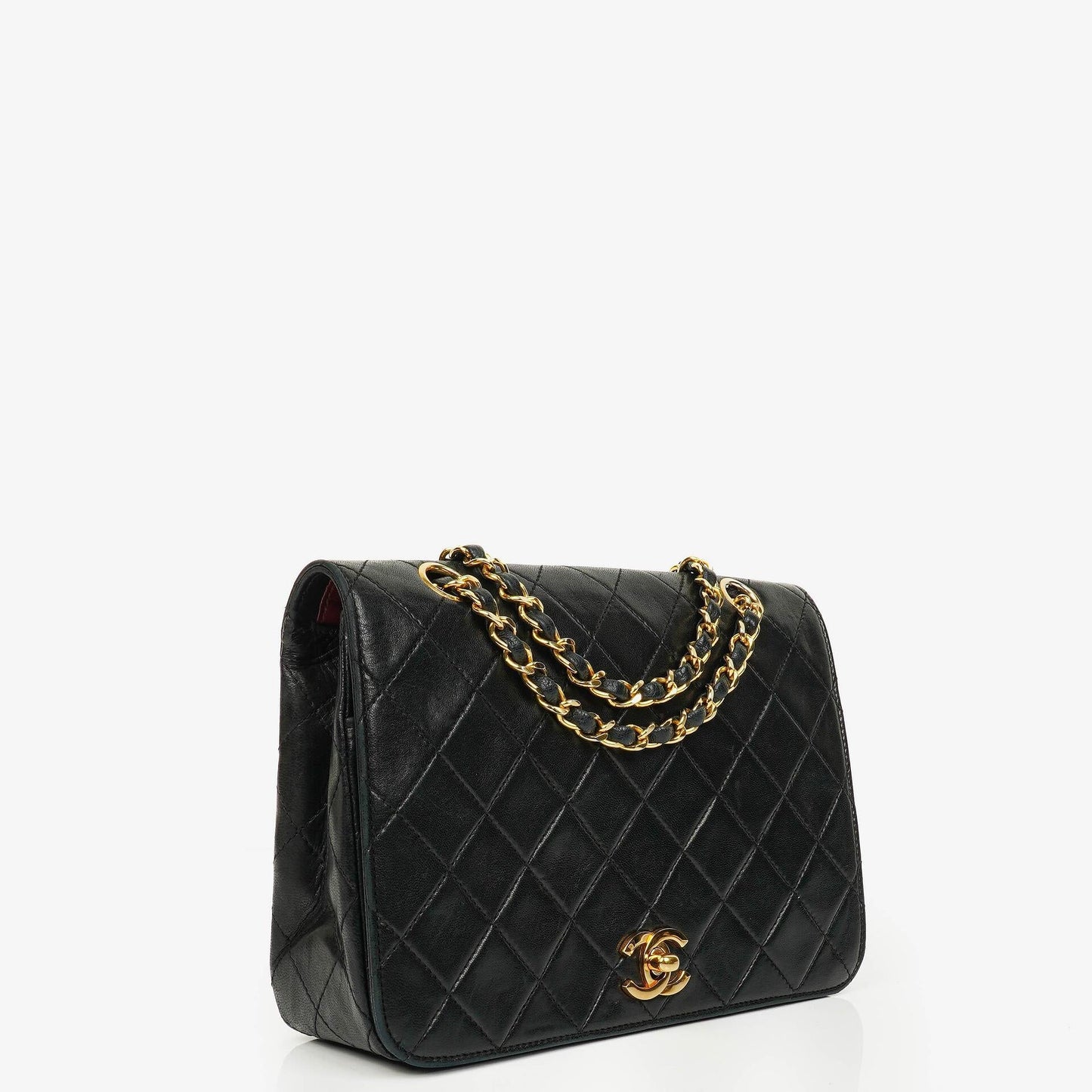 Chanel Full Flap Bag Black Quilted Leather 24K Gold-Plated Hardware