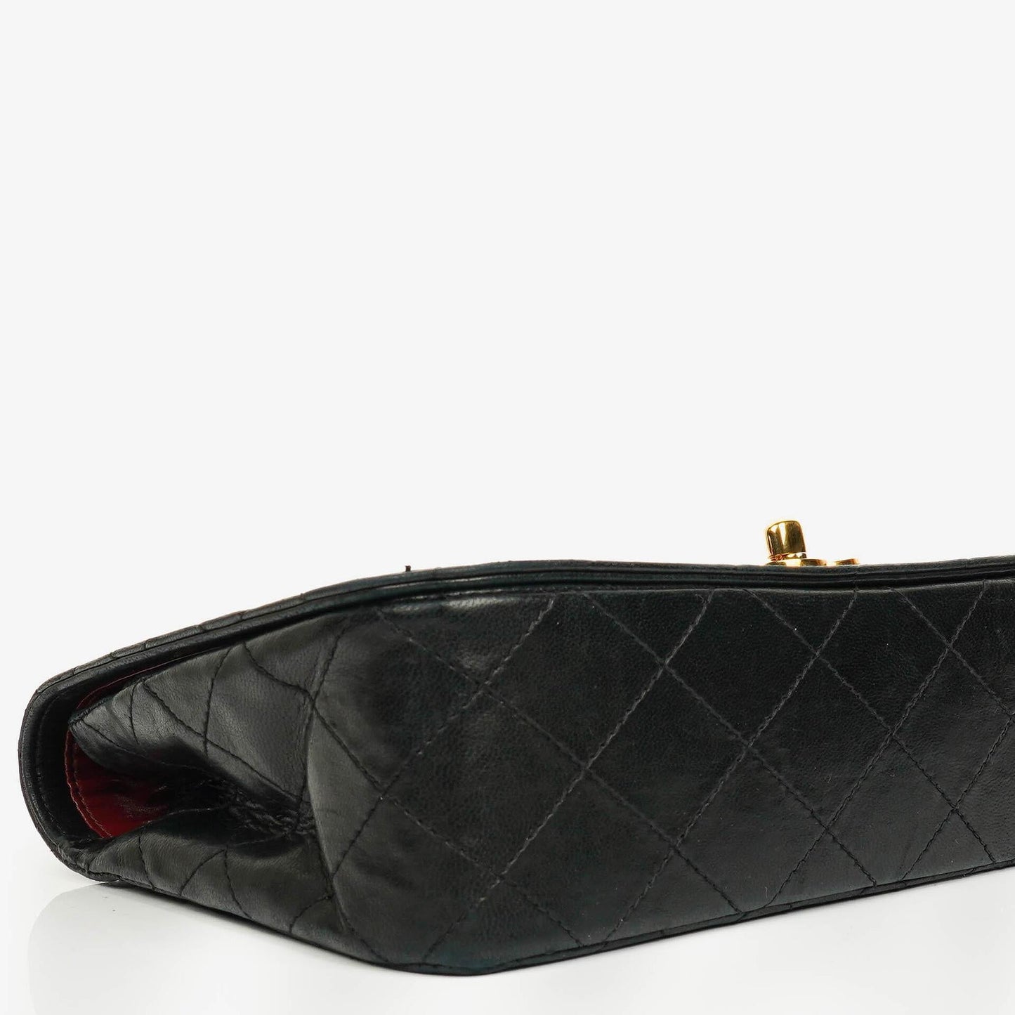 Chanel Full Flap Bag Black Quilted Leather 24K Gold-Plated Hardware