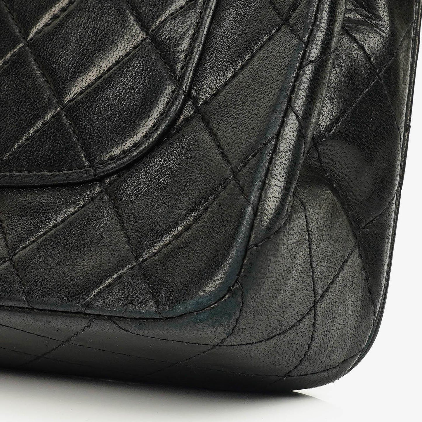 Chanel Full Flap Bag Black Quilted Leather 24K Gold-Plated Hardware