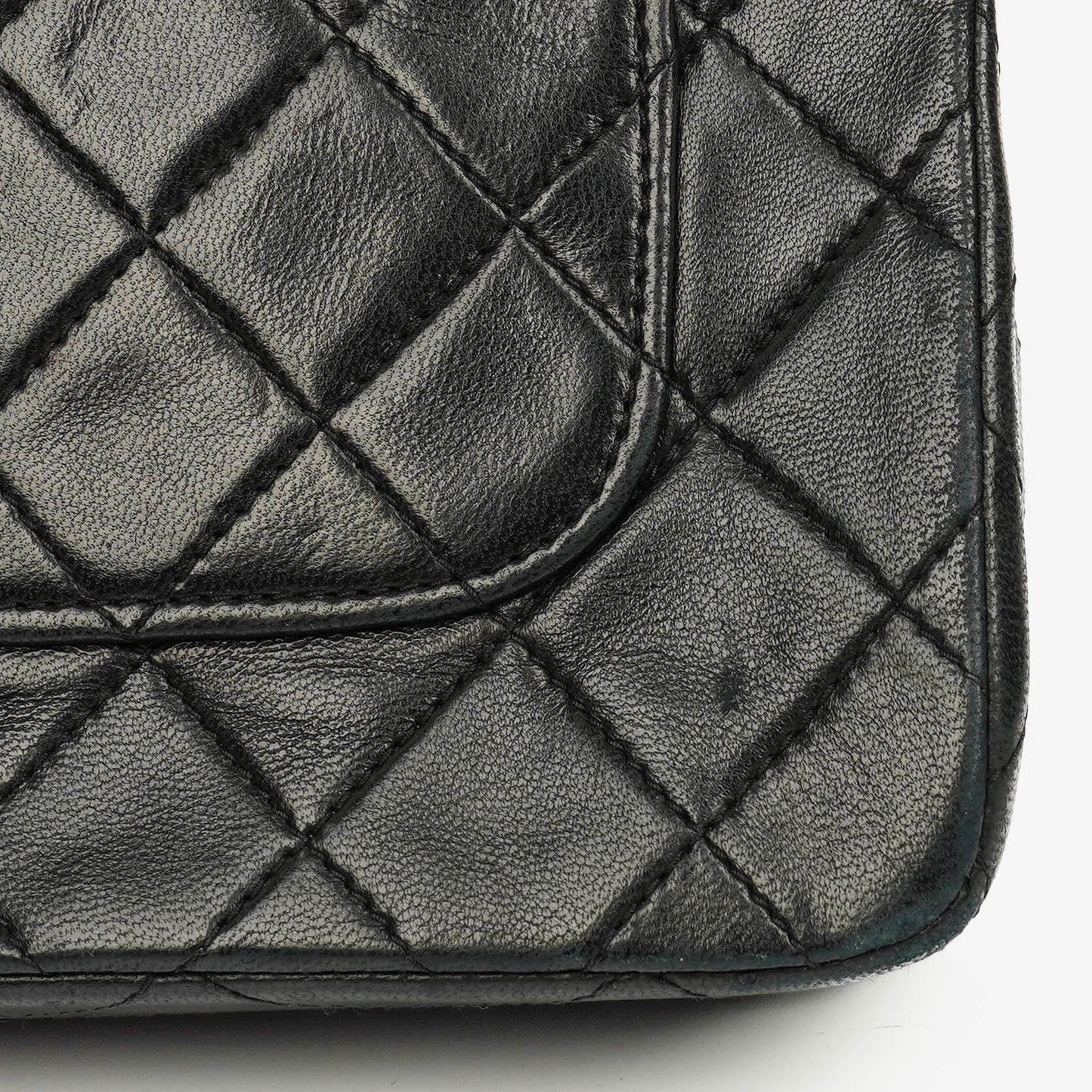 Chanel Full Flap Bag Black Quilted Leather 24K Gold-Plated Hardware