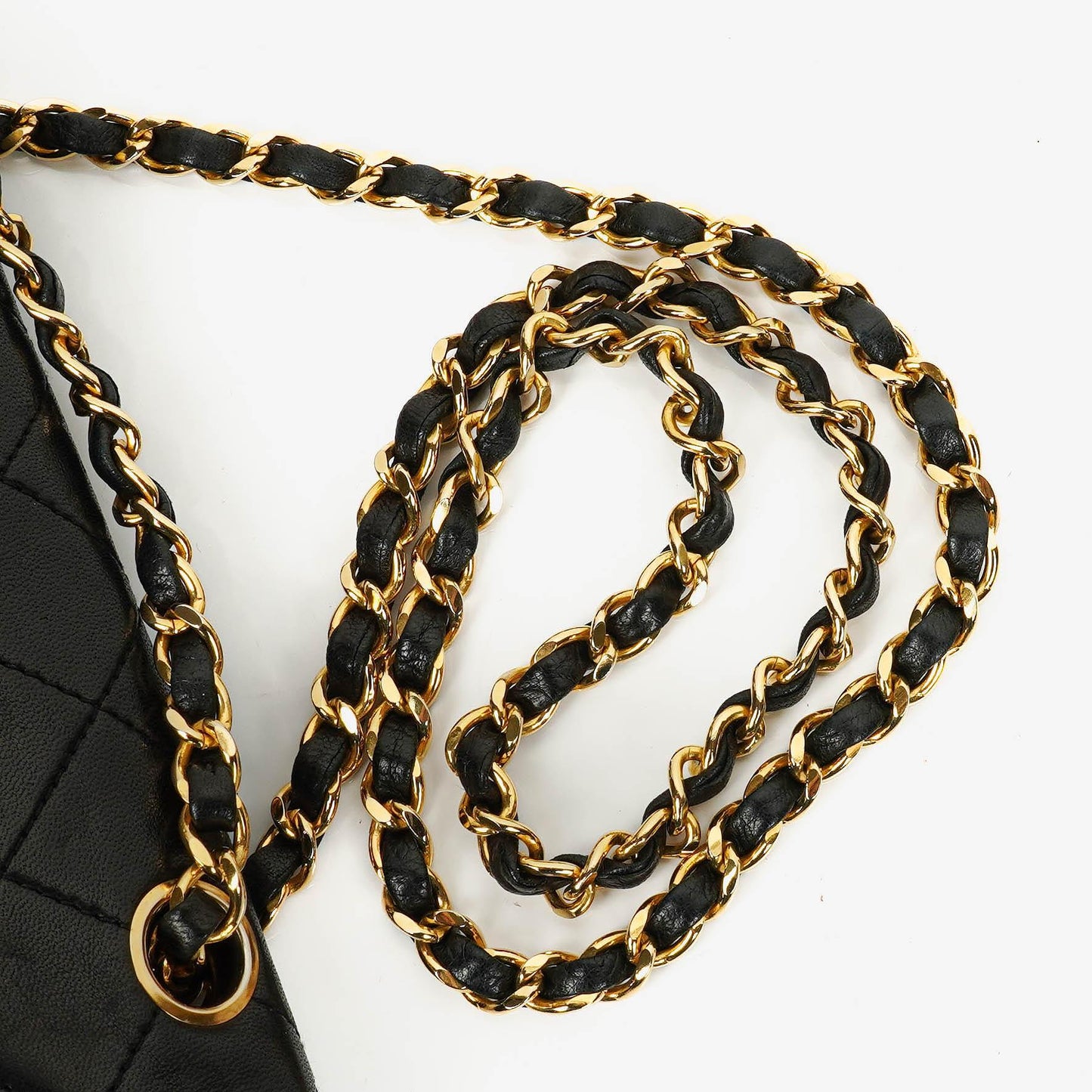 Chanel Full Flap Bag Black Quilted Leather 24K Gold-Plated Hardware