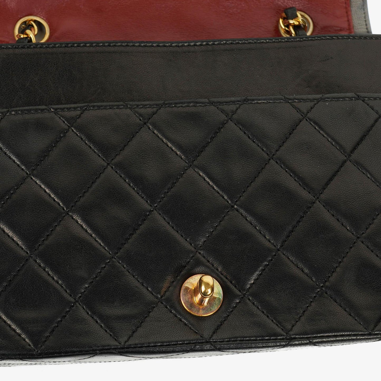 Chanel Full Flap Bag Black Quilted Leather 24K Gold-Plated Hardware