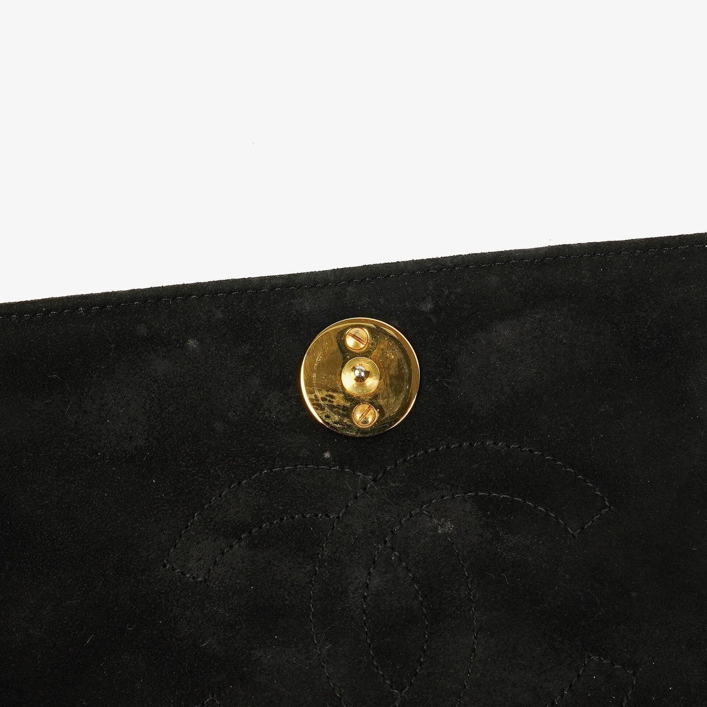 Chanel Classic Full Flap Bag Black Quilted Suede