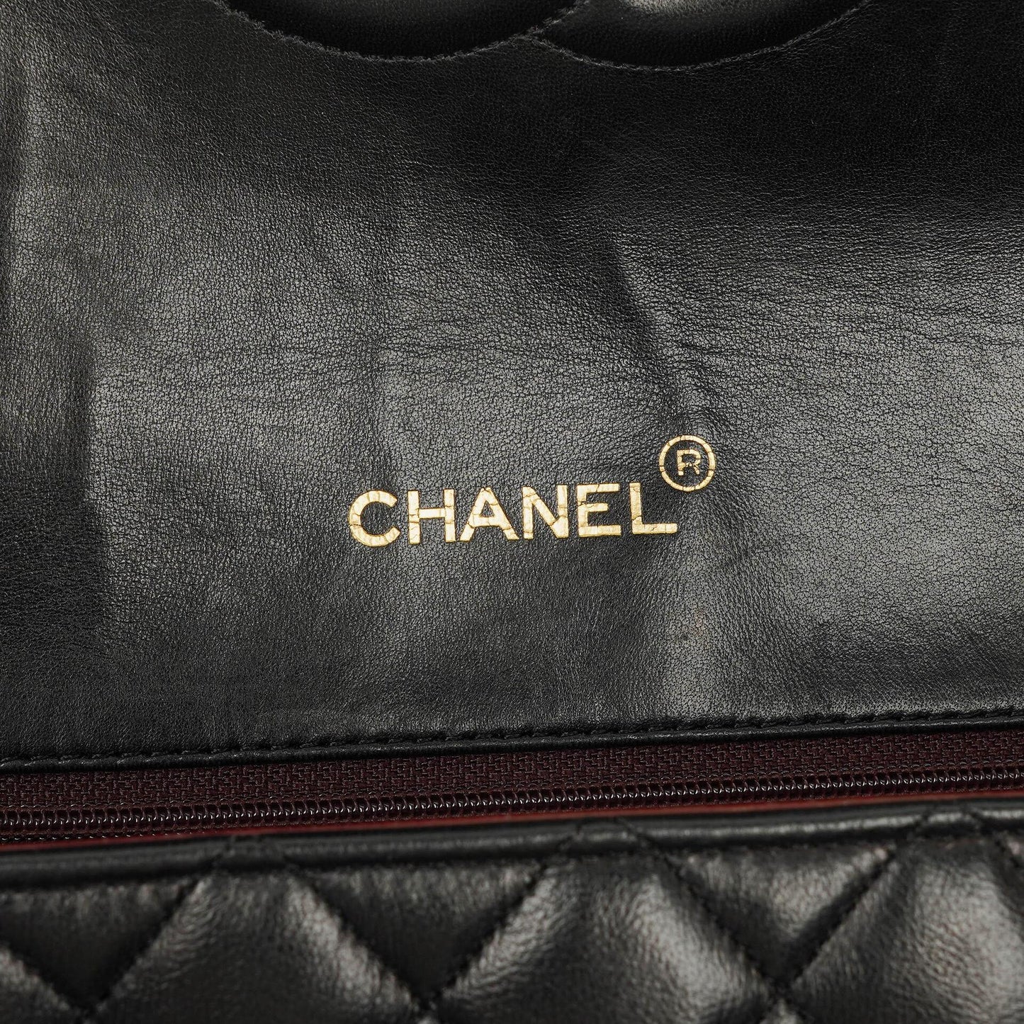 Chanel Classic Half-Moon Single Flap Bag Black Quilted Lambskin With 24K Gold-Plated Hardware