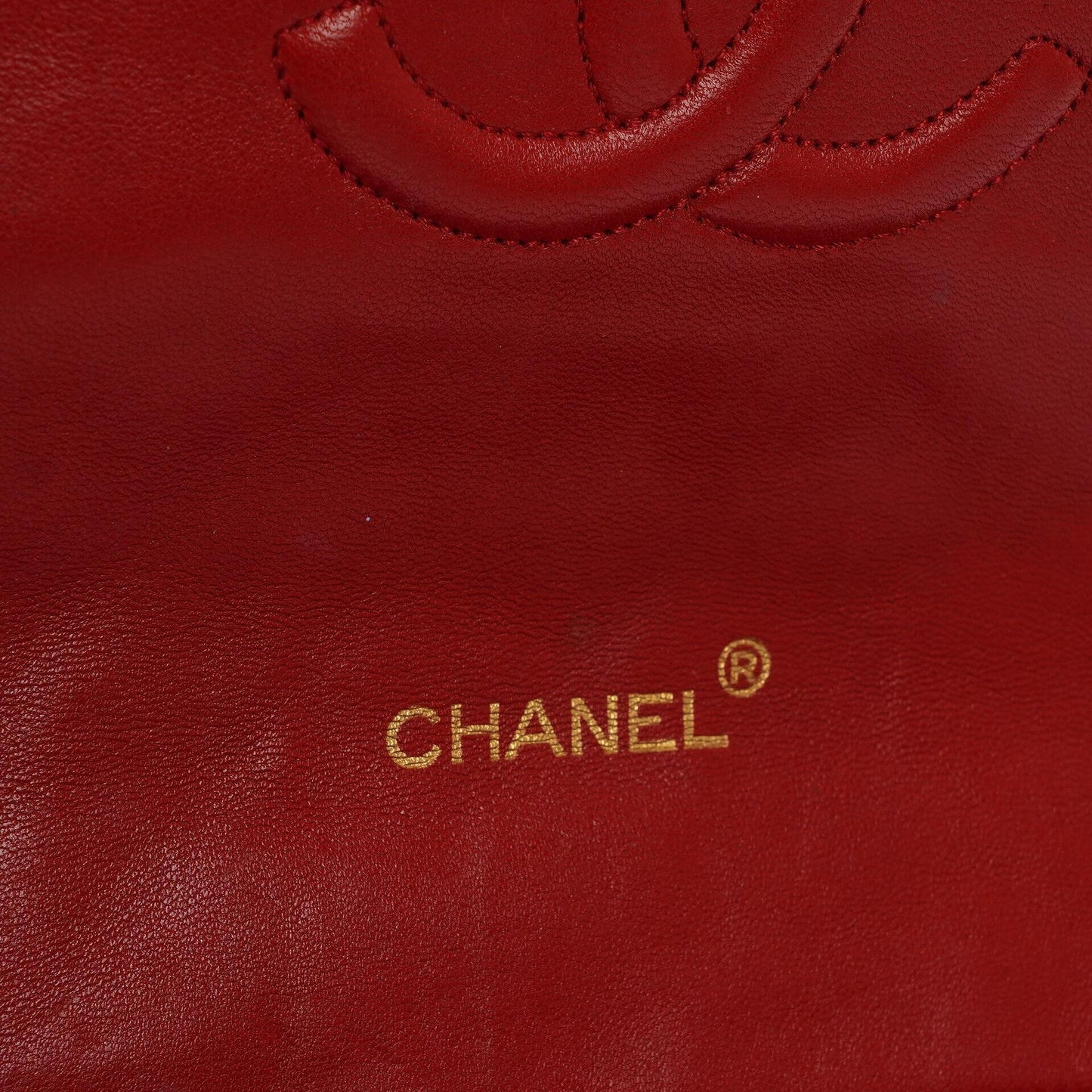 Chanel Classic Half-Moon Single Flap Bag Red Quilted Lambskin With 24K Gold-Plated Hardware