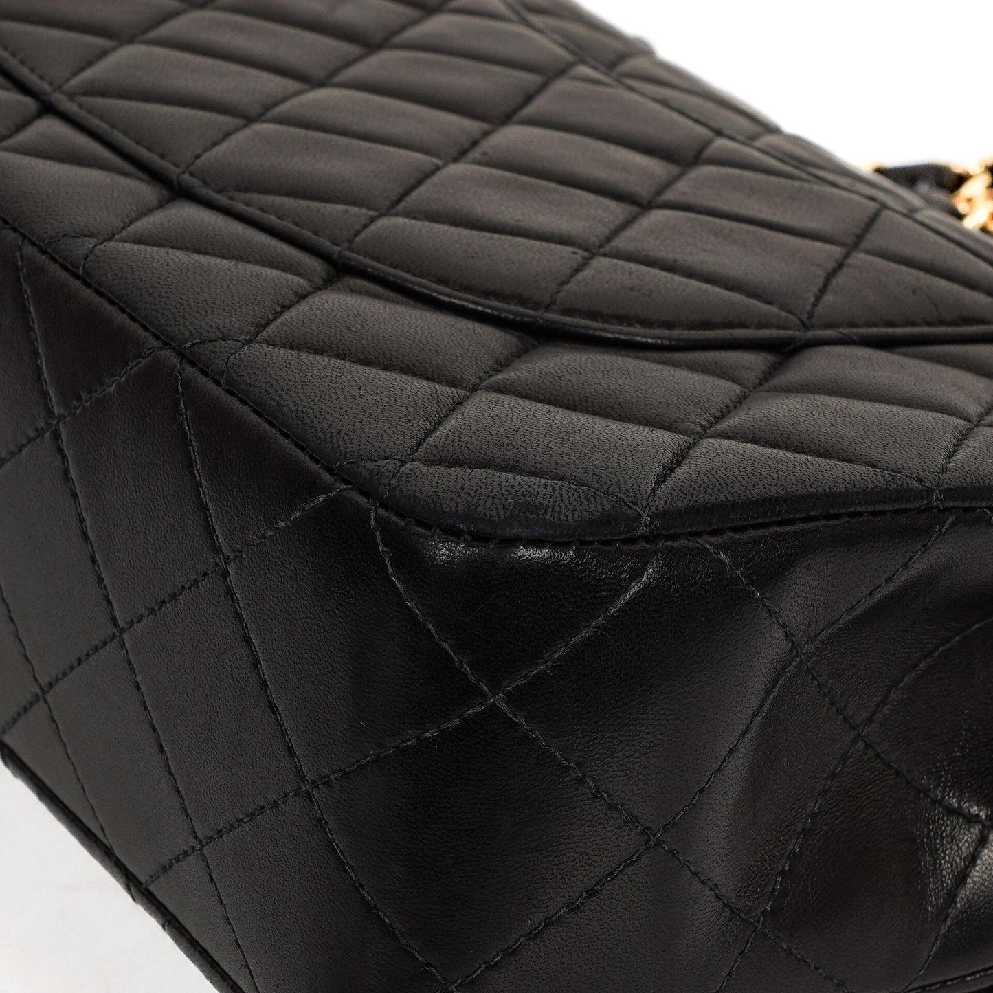 Chanel Classic Medium Double Flap Bag Black Quilted Lambskin 24K Gold-Plated Hardware