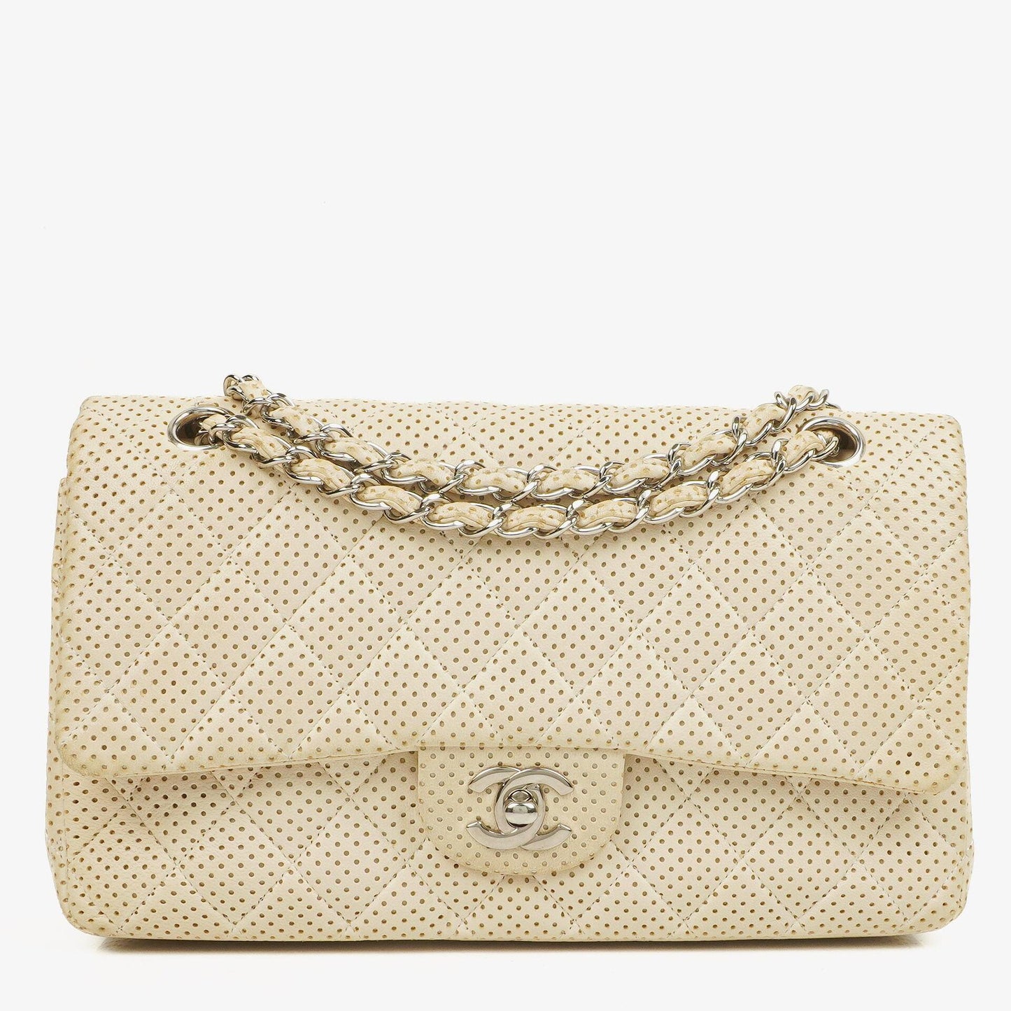 Chanel Classic Medium Perforated Quilted Lambskin Double Flap Bag