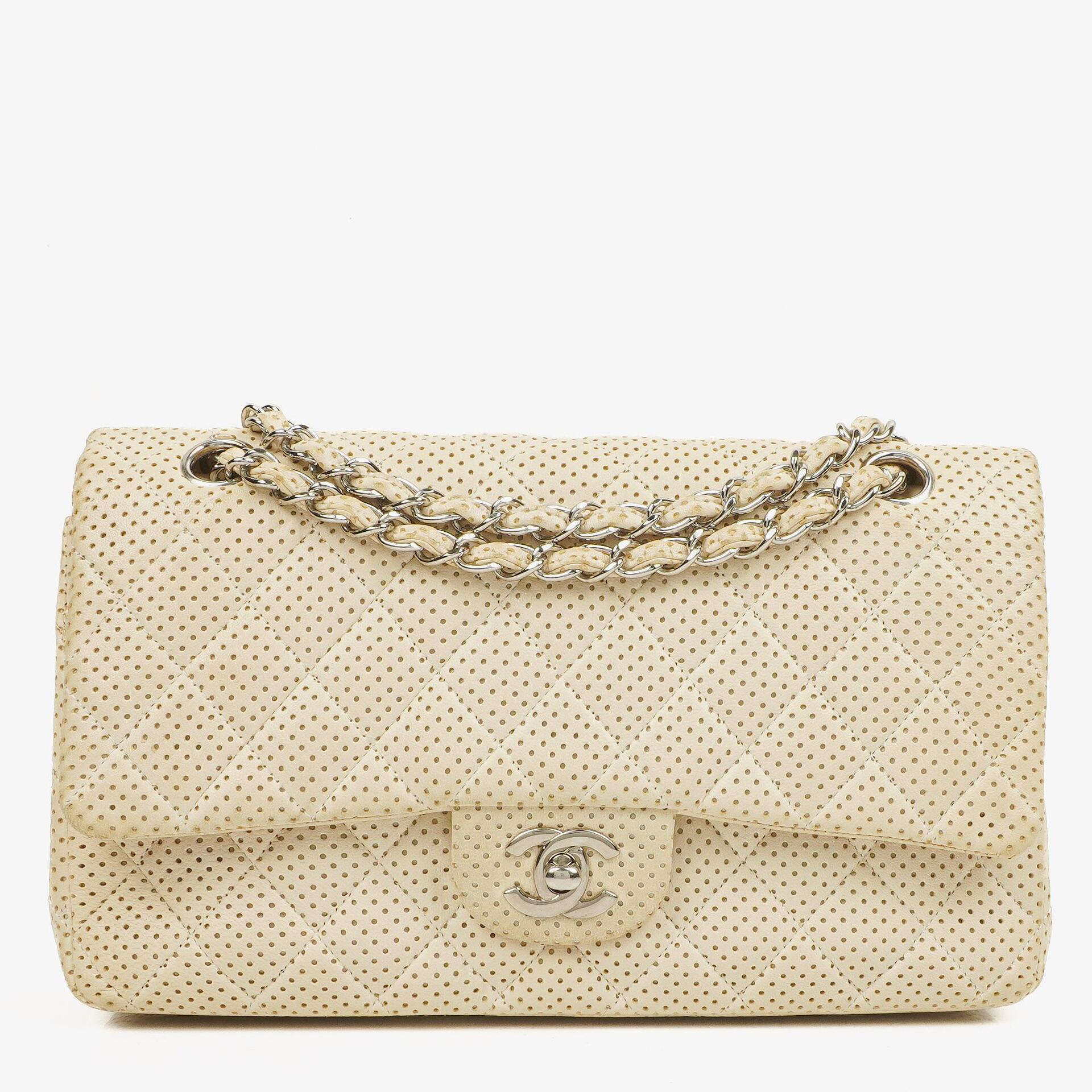 Chanel Classic Medium Perforated Quilted Lambskin Double Flap Bag