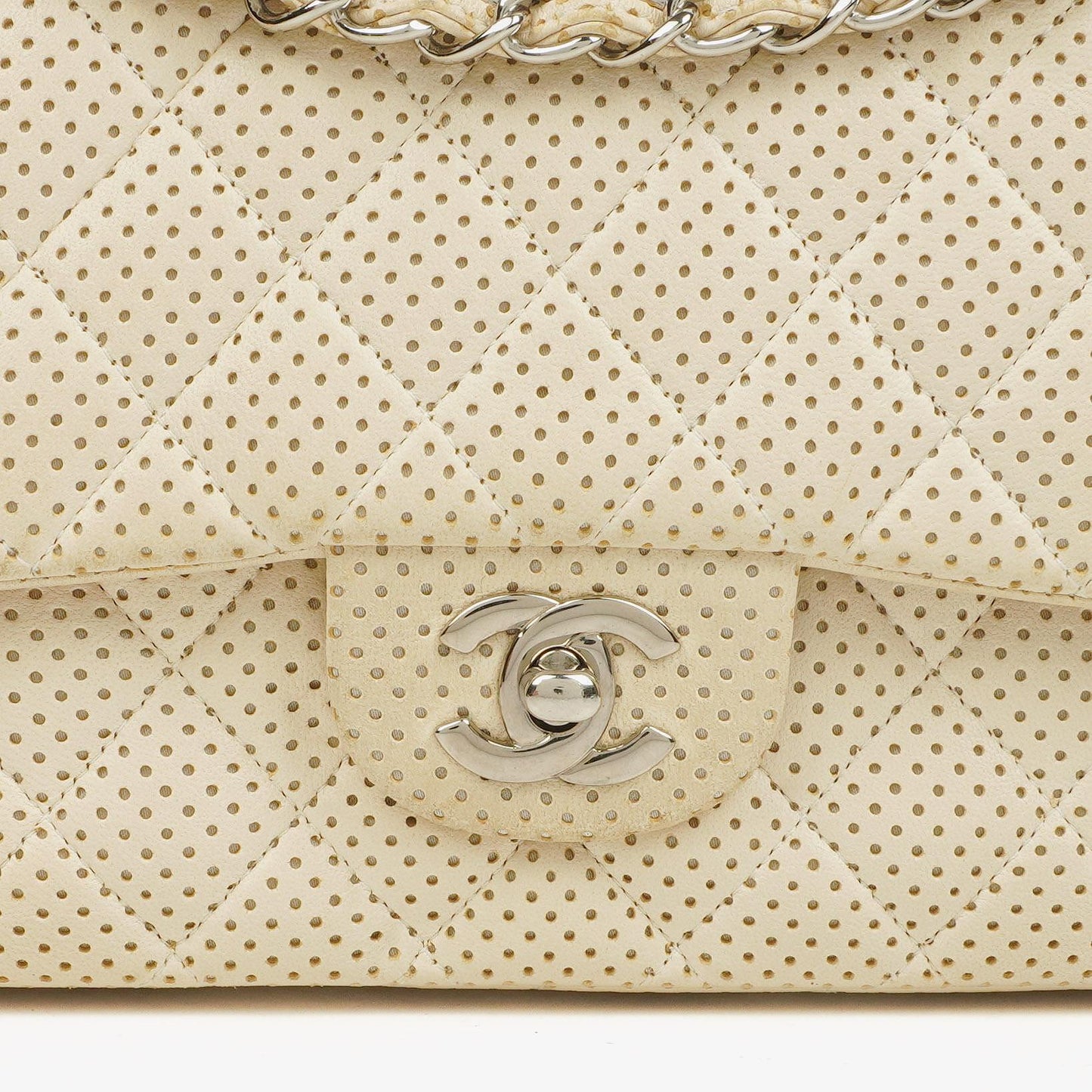 Chanel Classic Medium Perforated Quilted Lambskin Double Flap Bag