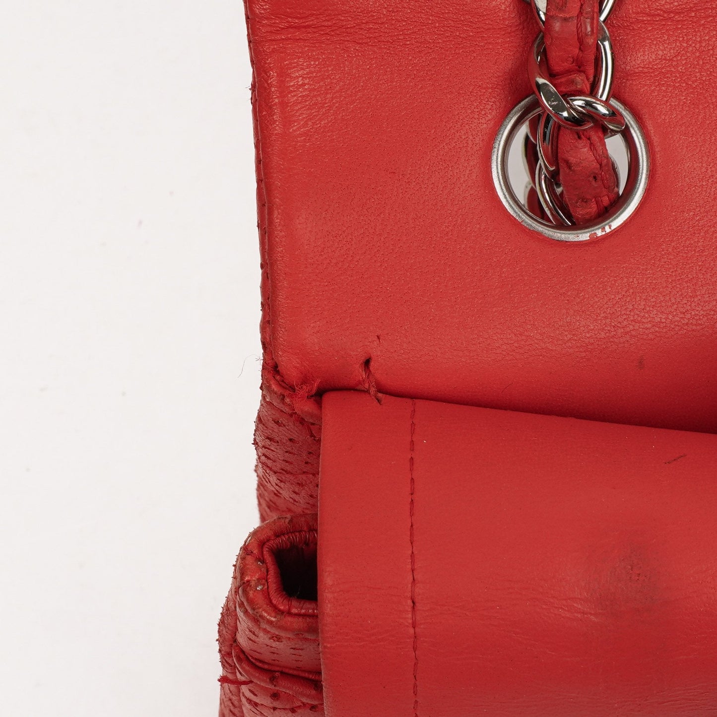 Chanel Classic Medium Perforated Red Quilted Lambskin Double Flap Bag