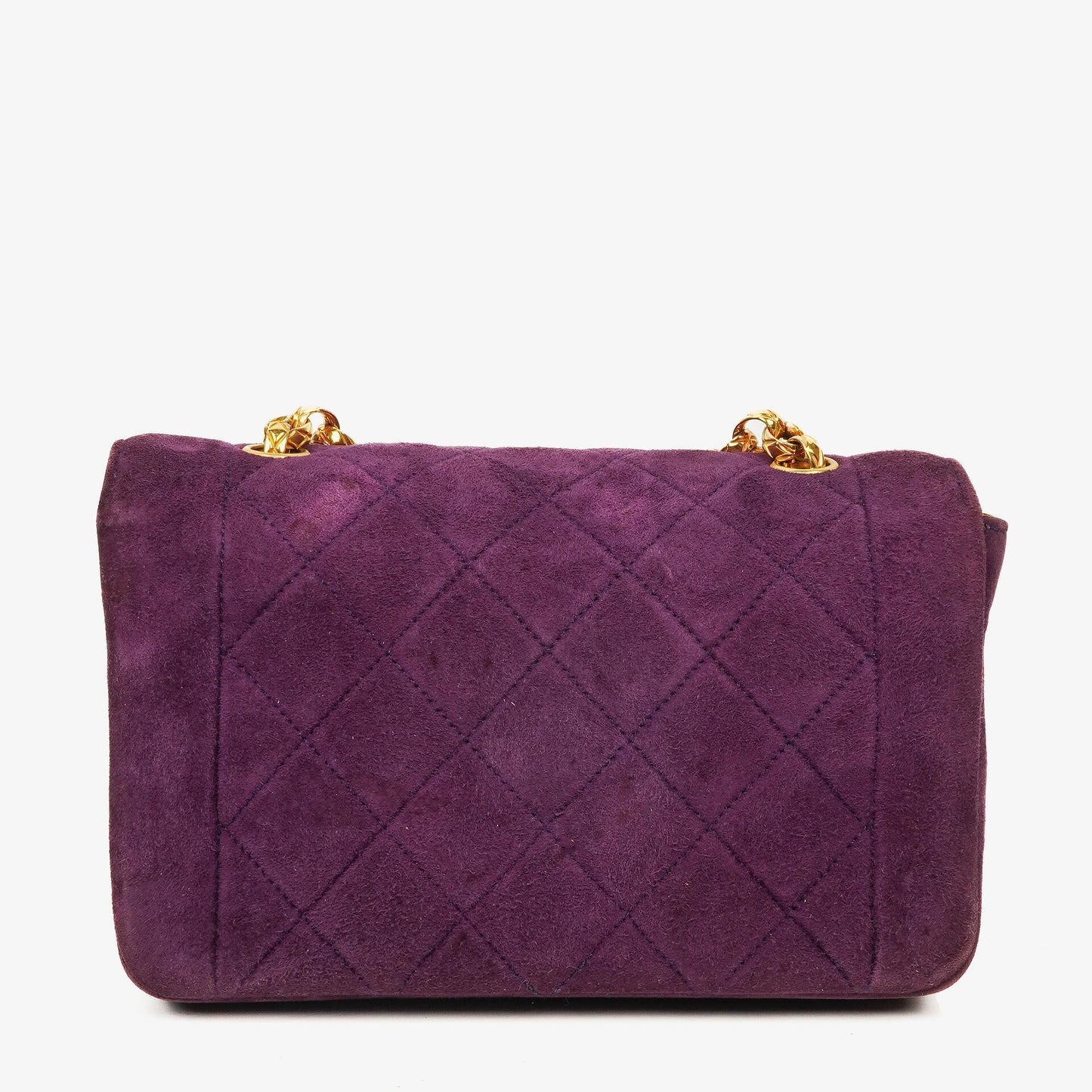 Chanel Classic Mini Diana Purple Suede Flap Bag 24K Gold-Plated Hardware
