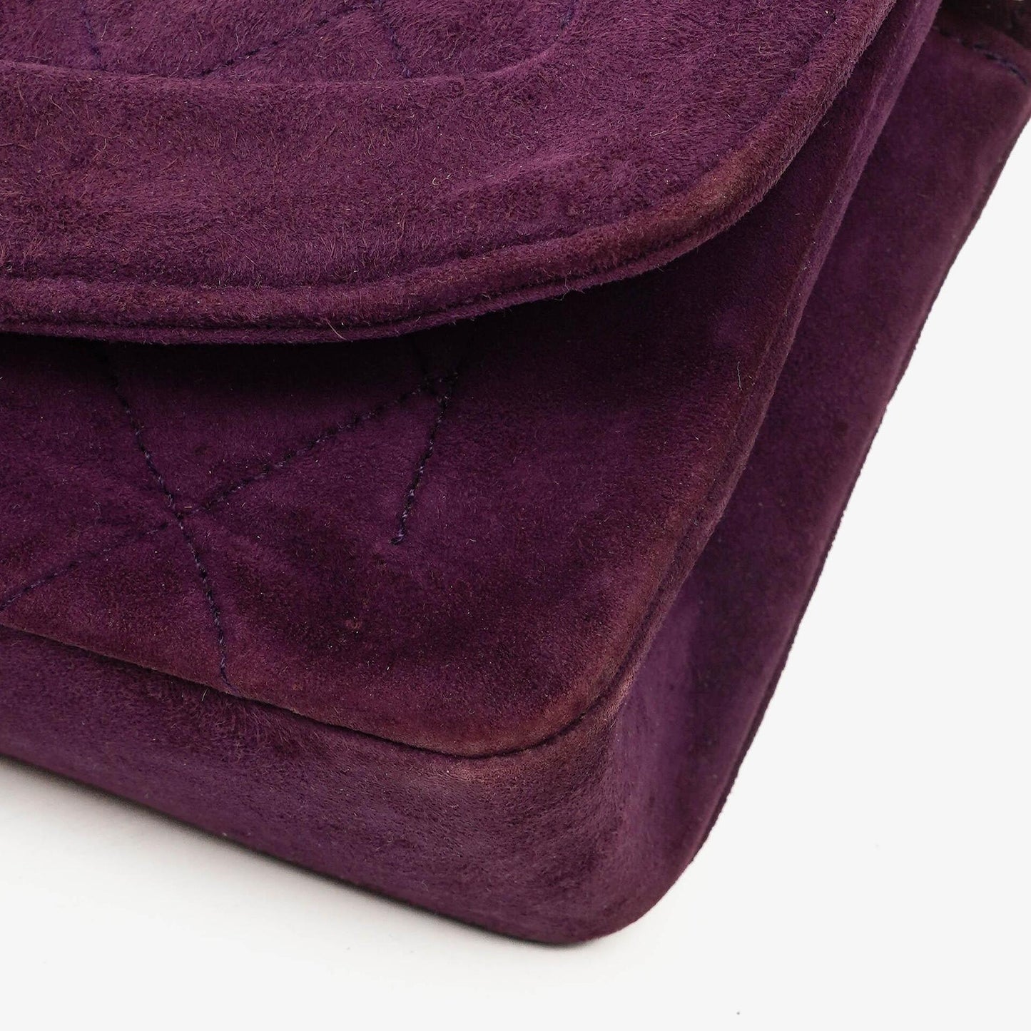 Chanel Classic Mini Diana Purple Suede Flap Bag 24K Gold-Plated Hardware