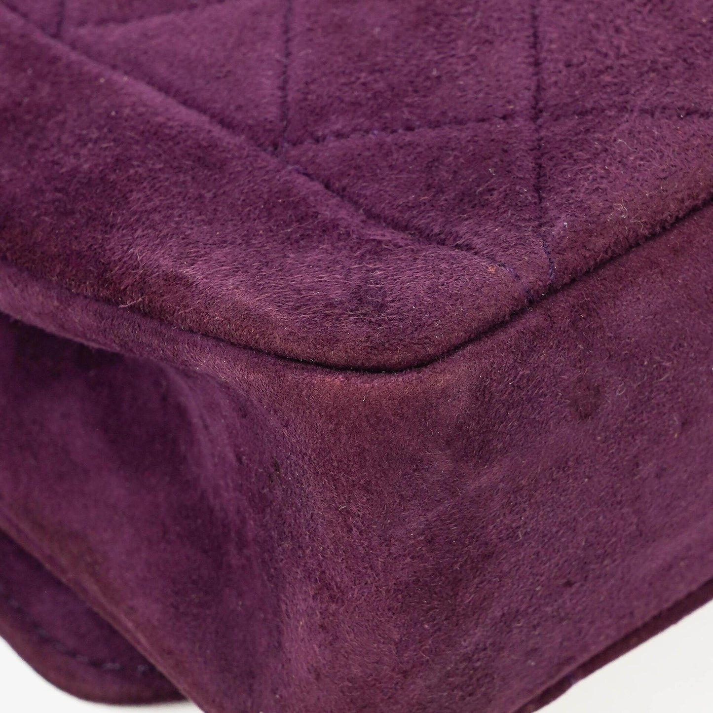 Chanel Classic Mini Diana Purple Suede Flap Bag 24K Gold-Plated Hardware