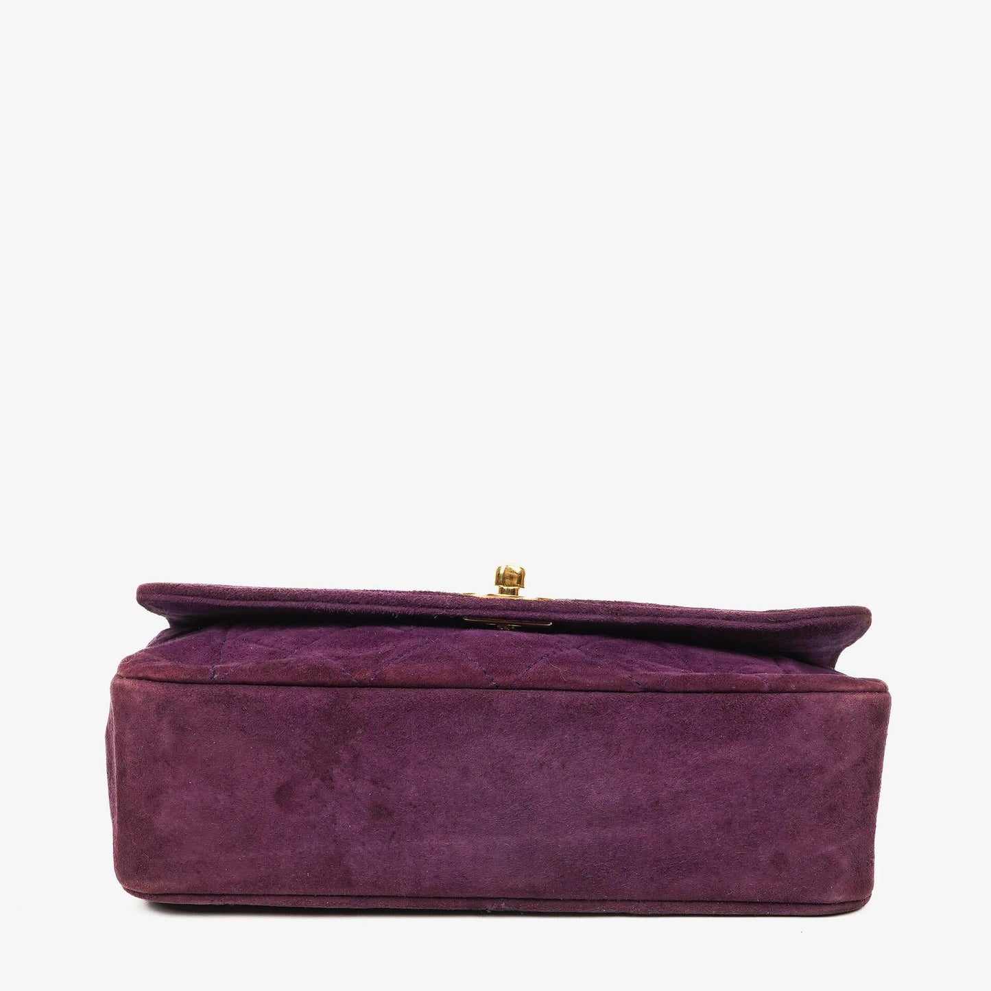 Chanel Classic Mini Diana Purple Suede Flap Bag 24K Gold-Plated Hardware