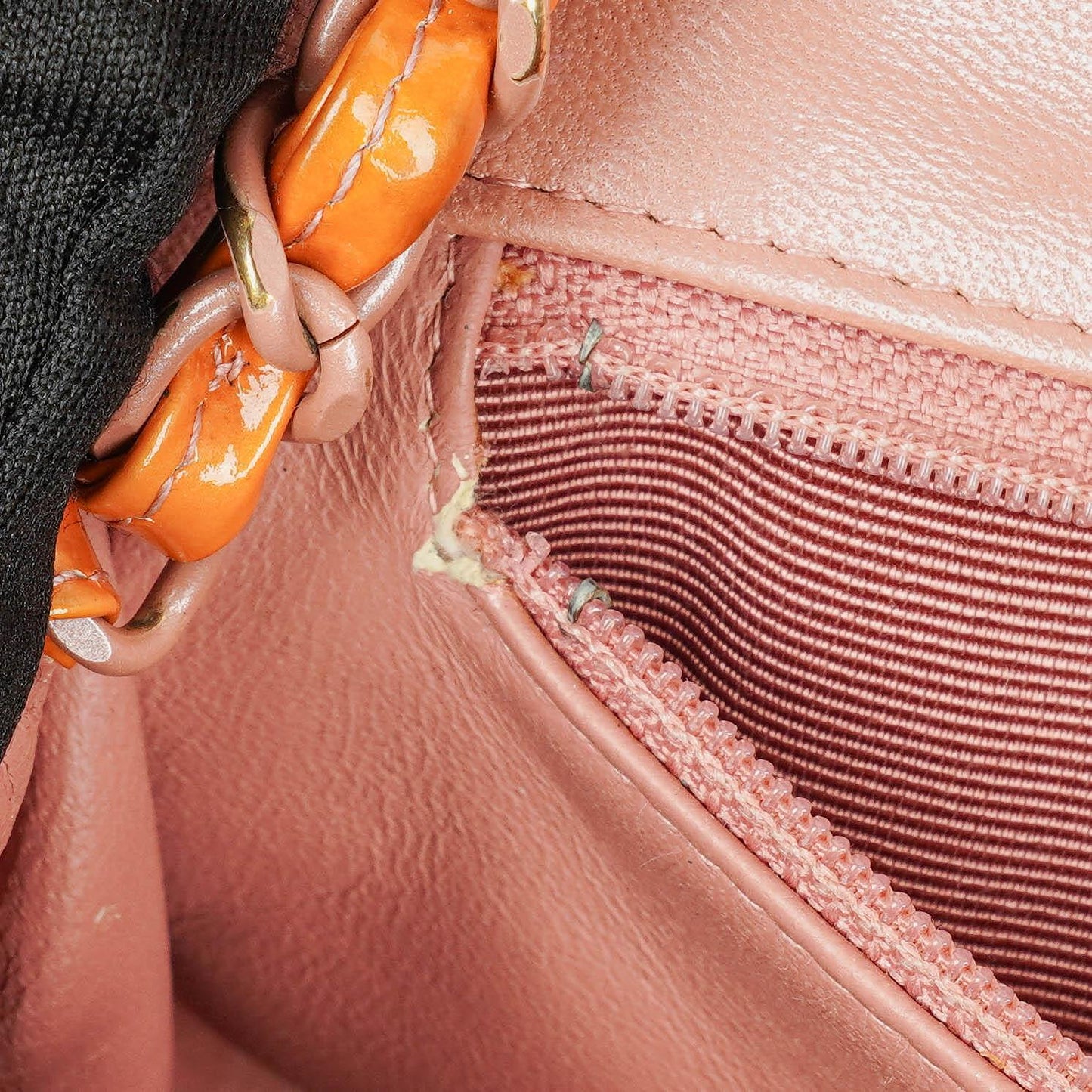 Chanel Classic Mini Rectangular Single Flap Bag Orange Patent Leather