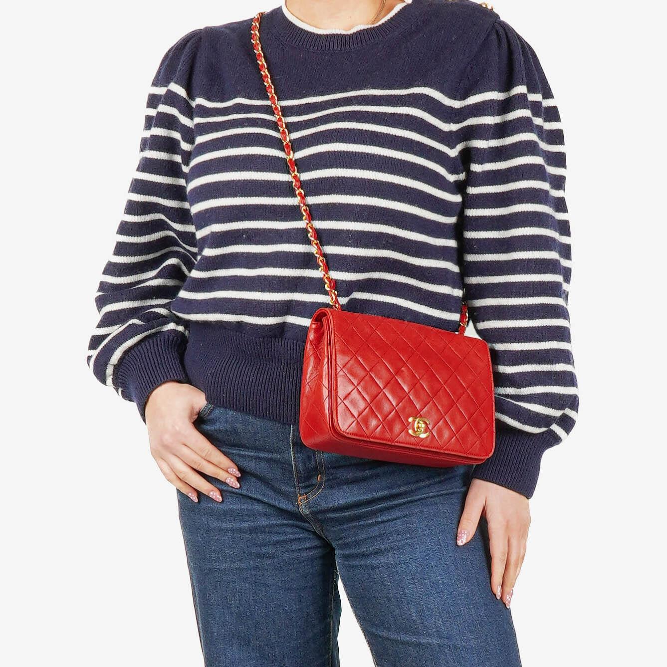 Chanel Classic Quilted Lambskin Full Flap With 24K Gold-Plated Hardware