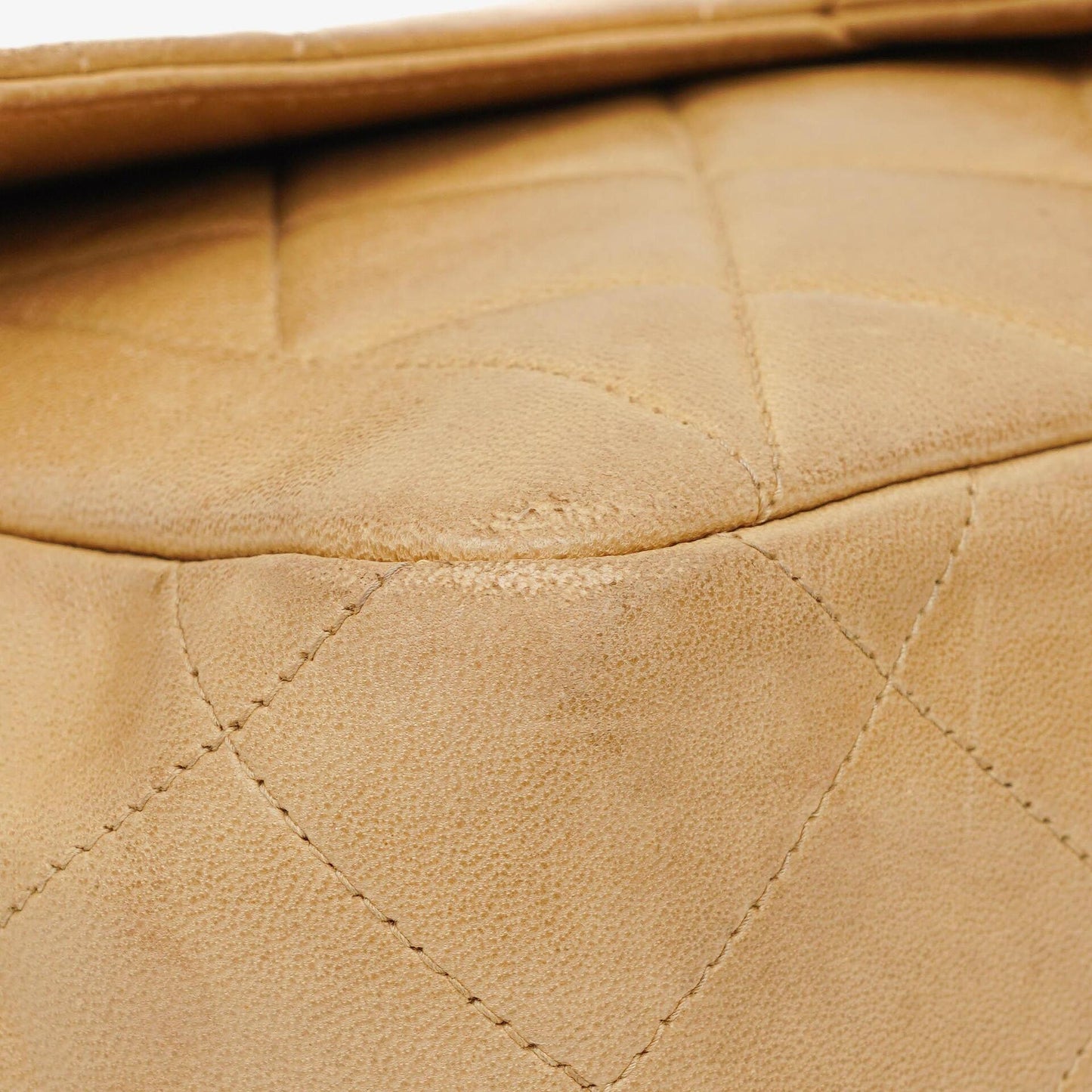 Chanel Classic Single Flap Bag Beige Quilted Lambskin 24K Gold-Plated Hardware