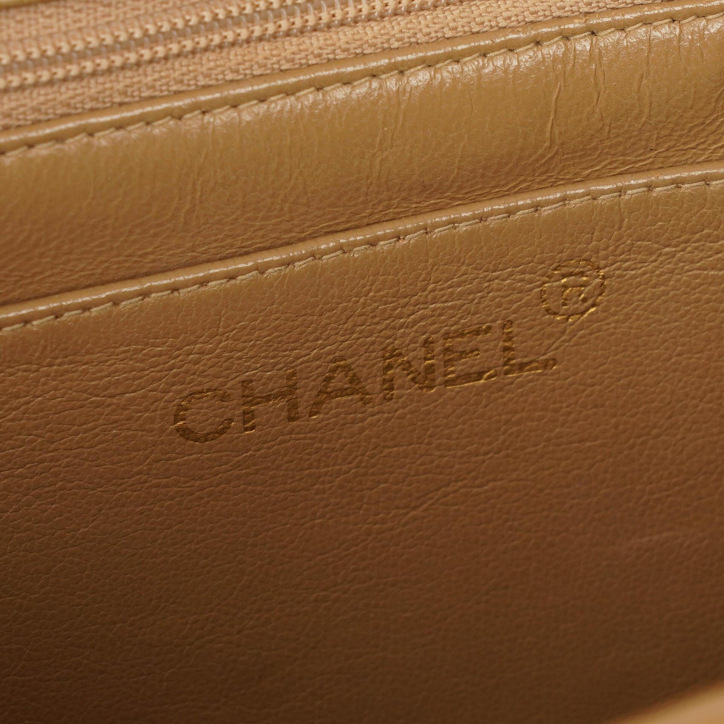 Chanel Classic Single Flap Bag Beige Quilted Lambskin 24K Gold-Plated Hardware