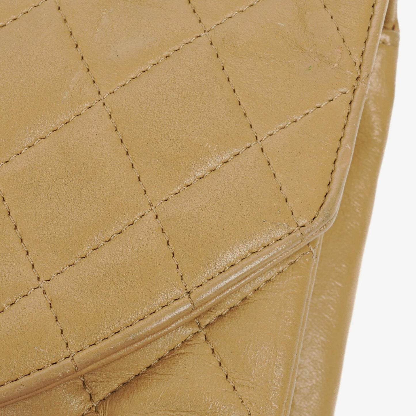Chanel Classic Single Flap Bag Beige Quilted Lambskin With 24K Gold-Plated Hardware