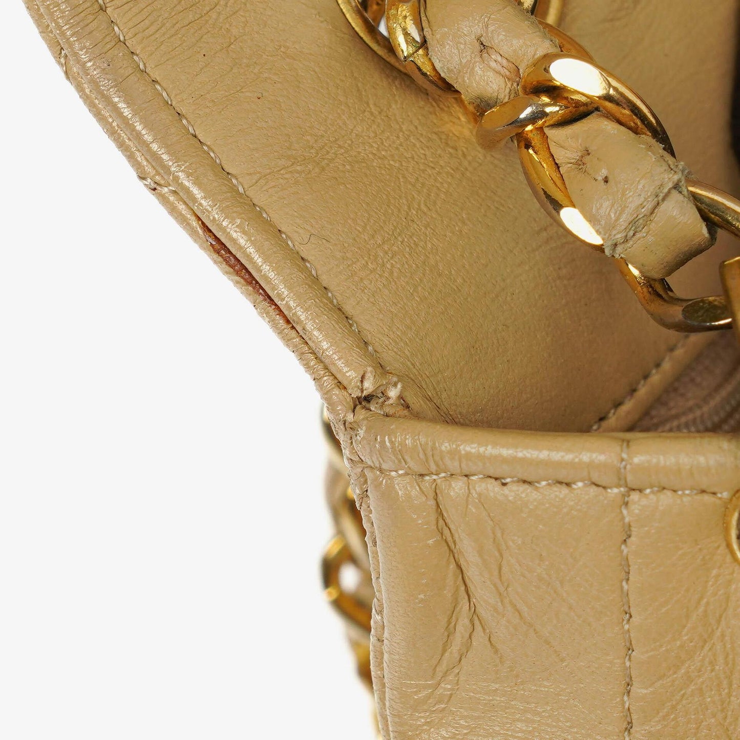 Chanel Classic Single Flap Bag Beige Quilted Lambskin With 24K Gold-Plated Hardware