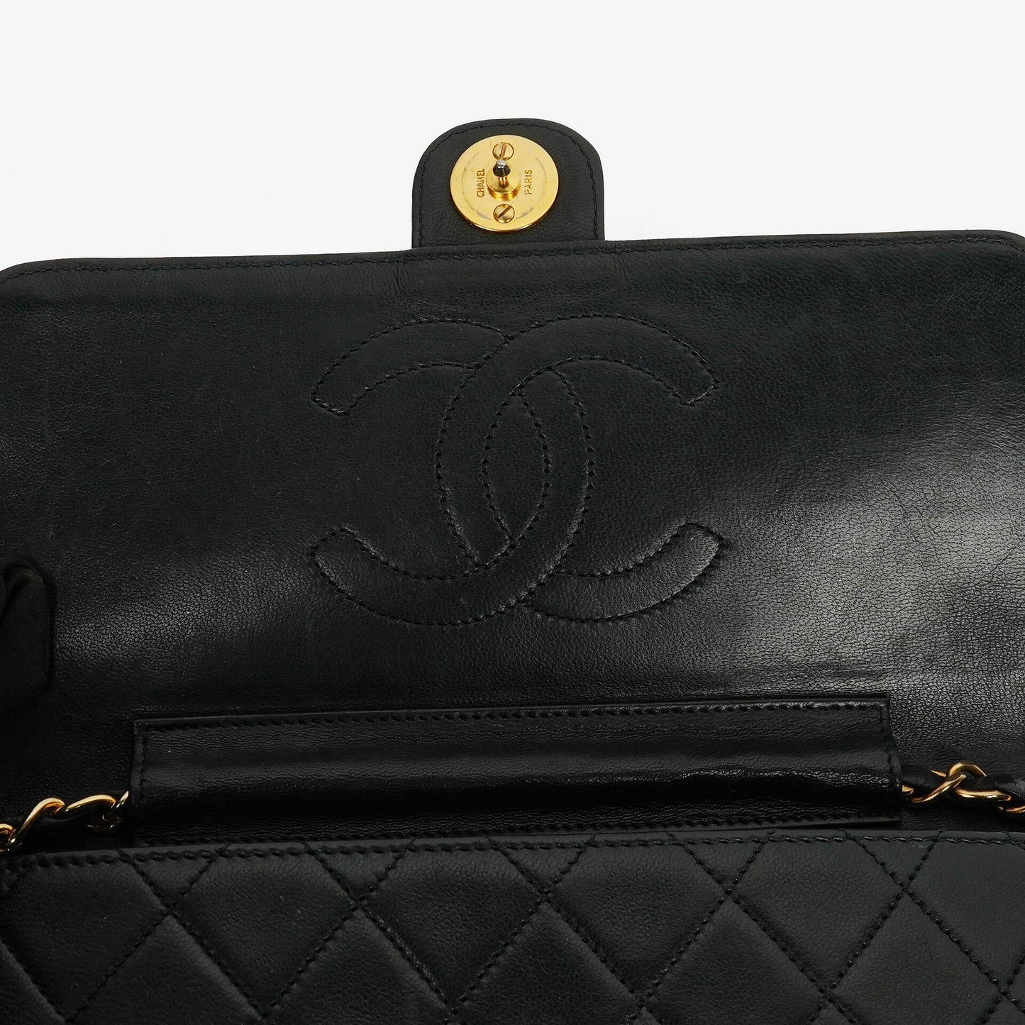 Chanel Classic Single Flap Bag Black Quilted Lambskin With 24K Gold-Plated Hardware