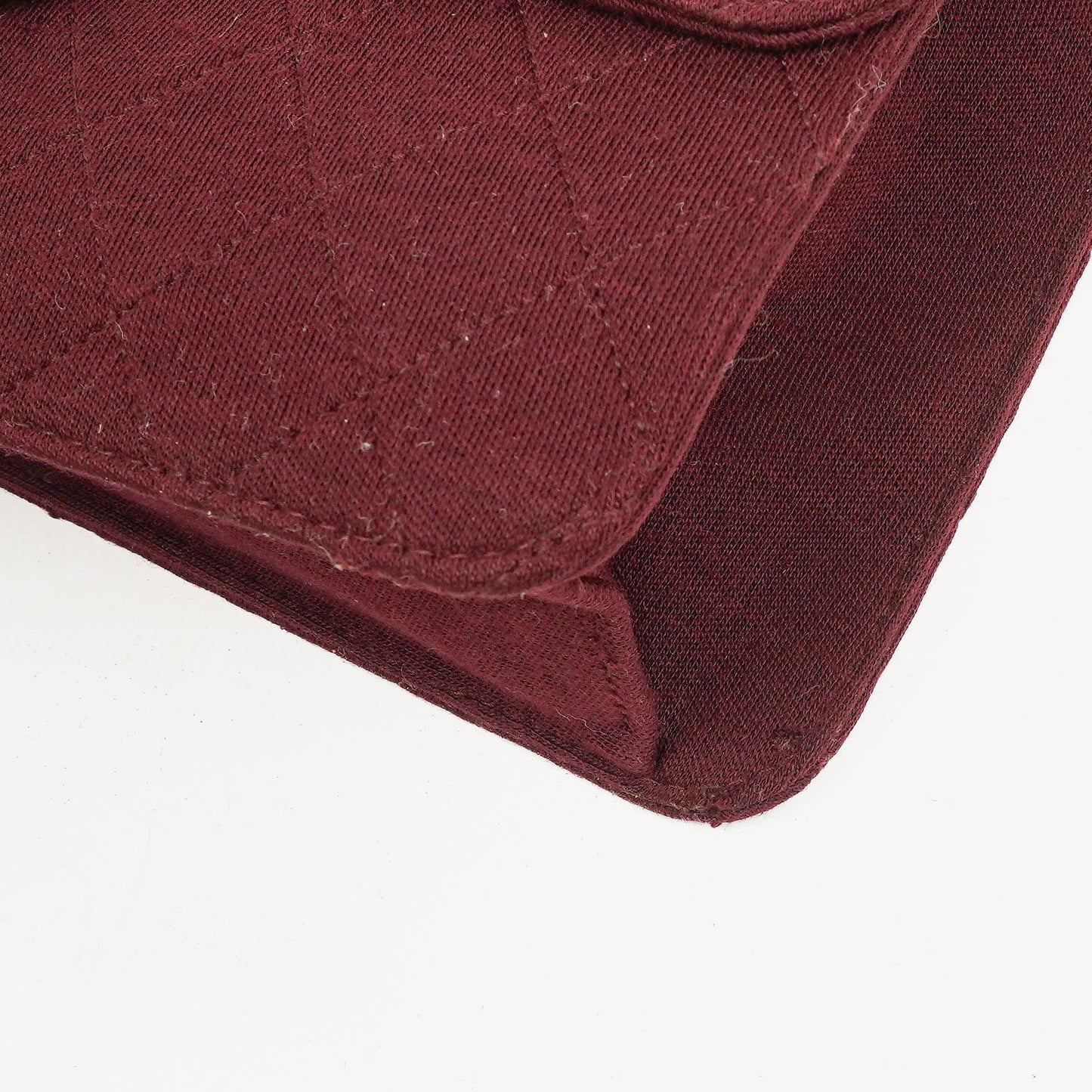 Chanel Classic Single Flap Bag Burgundy Quilted Jersey And Leather 24K Gold-Plated Hardware