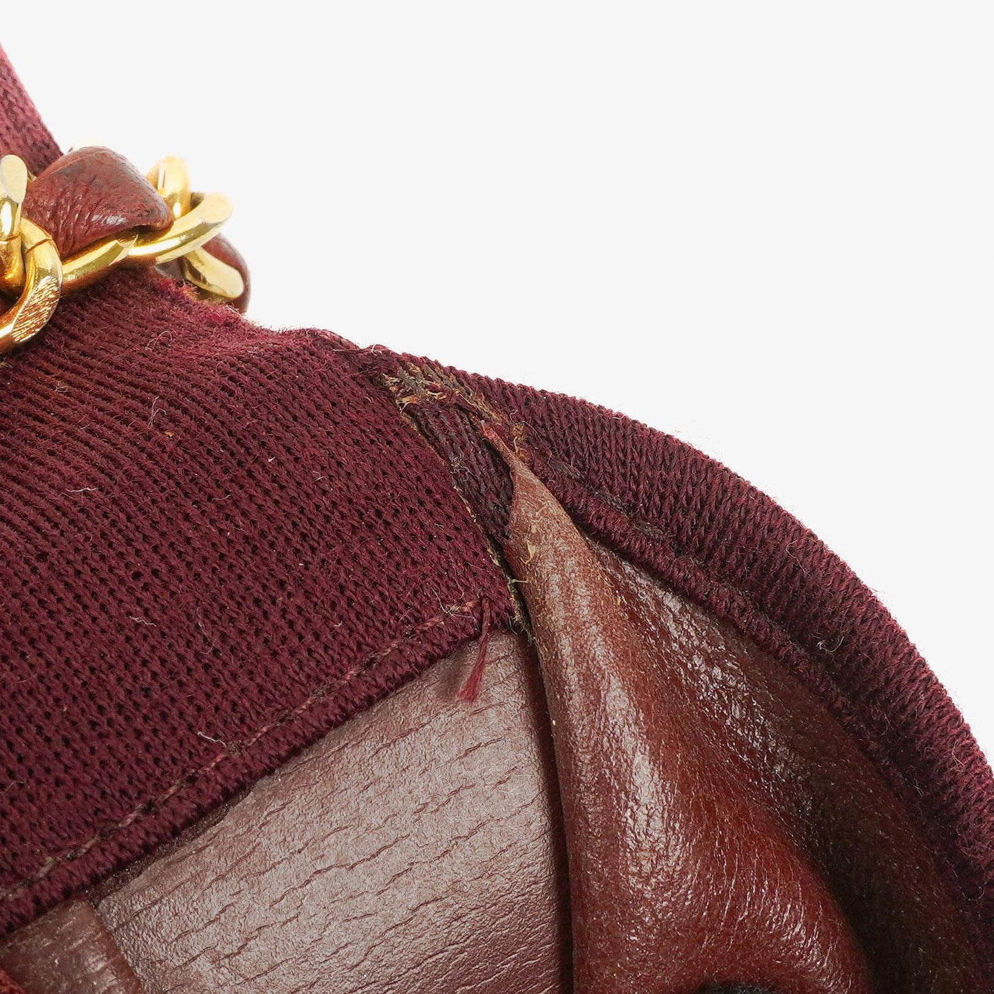 Chanel Classic Single Flap Bag Burgundy Quilted Jersey And Leather 24K Gold-Plated Hardware