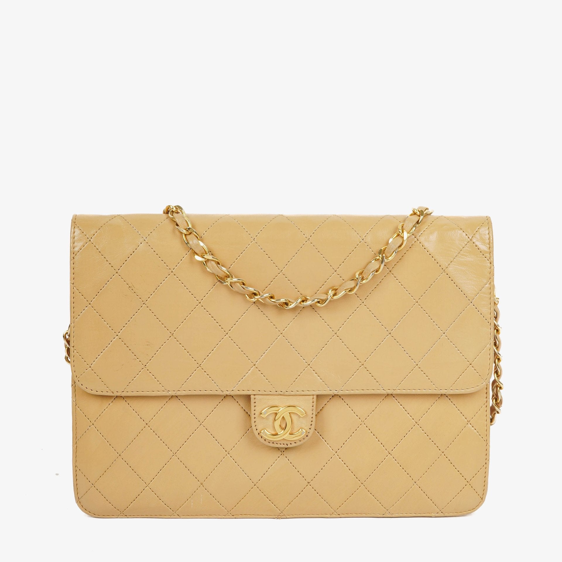 Chanel Classic Single Flap Bag Quilted Lambskin With 24K Gold-Plated Hardware