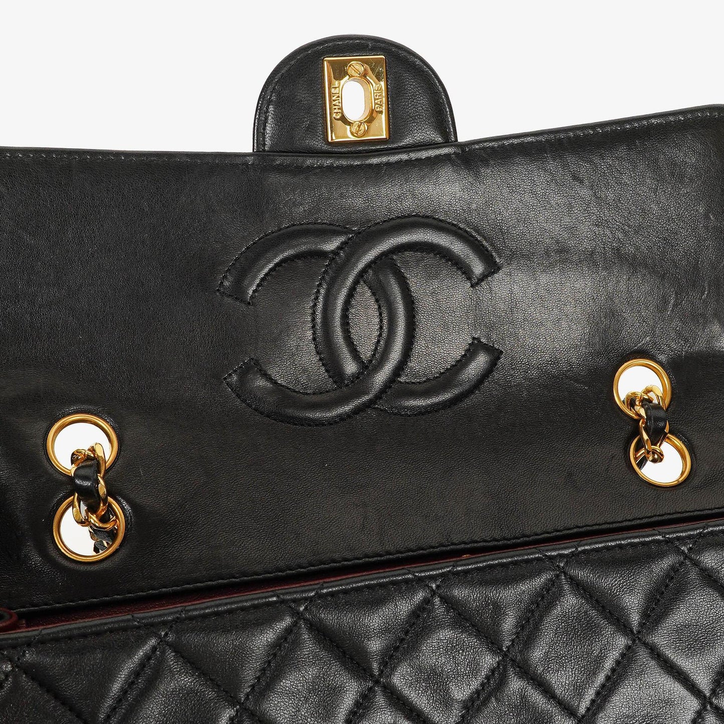 Chanel Classic Flap Bag Black Lambskin 24k Gold-Plated Hardware