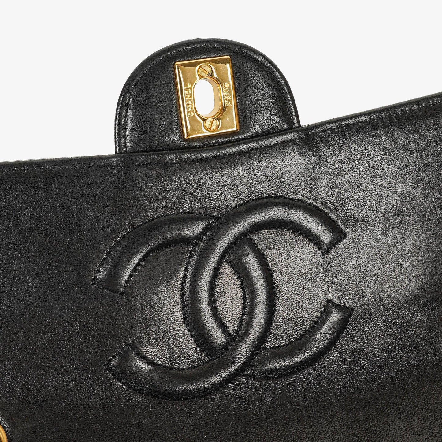 Chanel Classic Flap Bag Black Lambskin 24k Gold-Plated Hardware