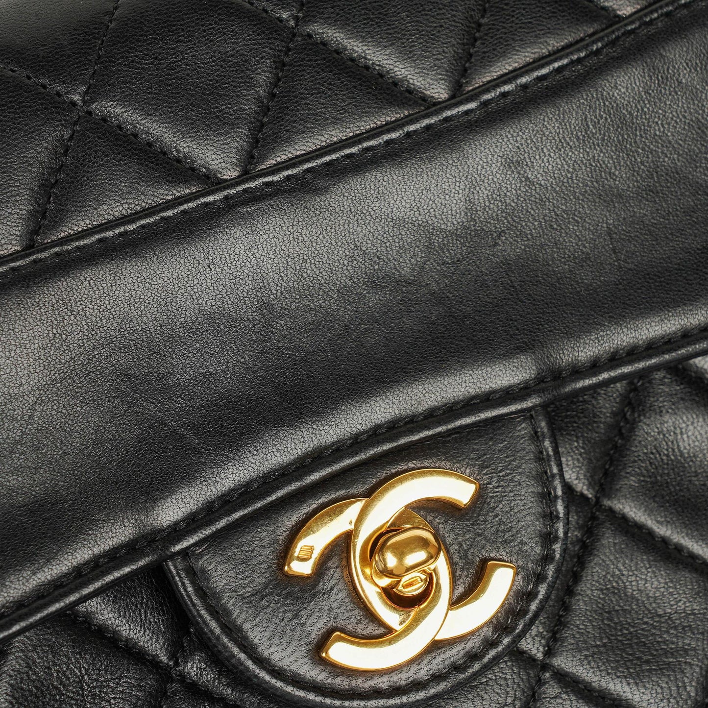 Chanel Classic Flap Bag Black Lambskin 24k Gold-Plated Hardware