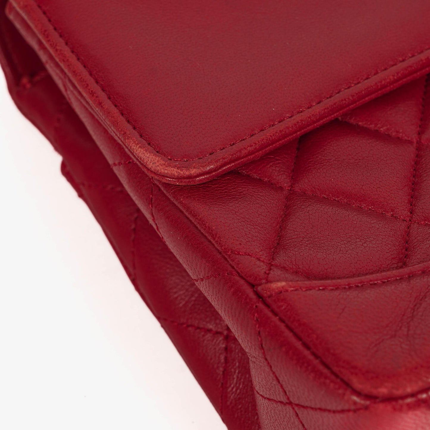 Chanel Classic Small Flap Bag Red Lambskin 24k Gold-Plated Hardware