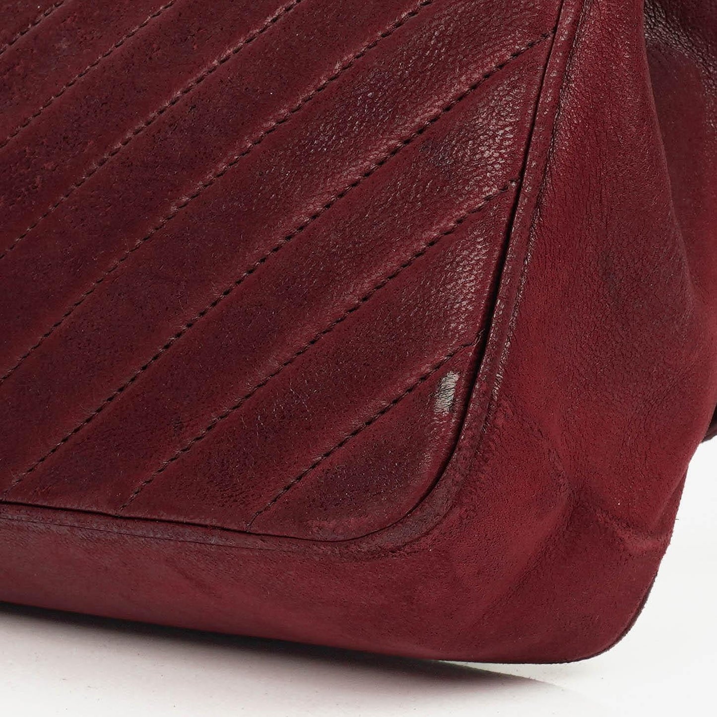 Chanel Classic Diagonal Quilted Lambskin Single Flap Bag With 24K Gold-Plated Hardware
