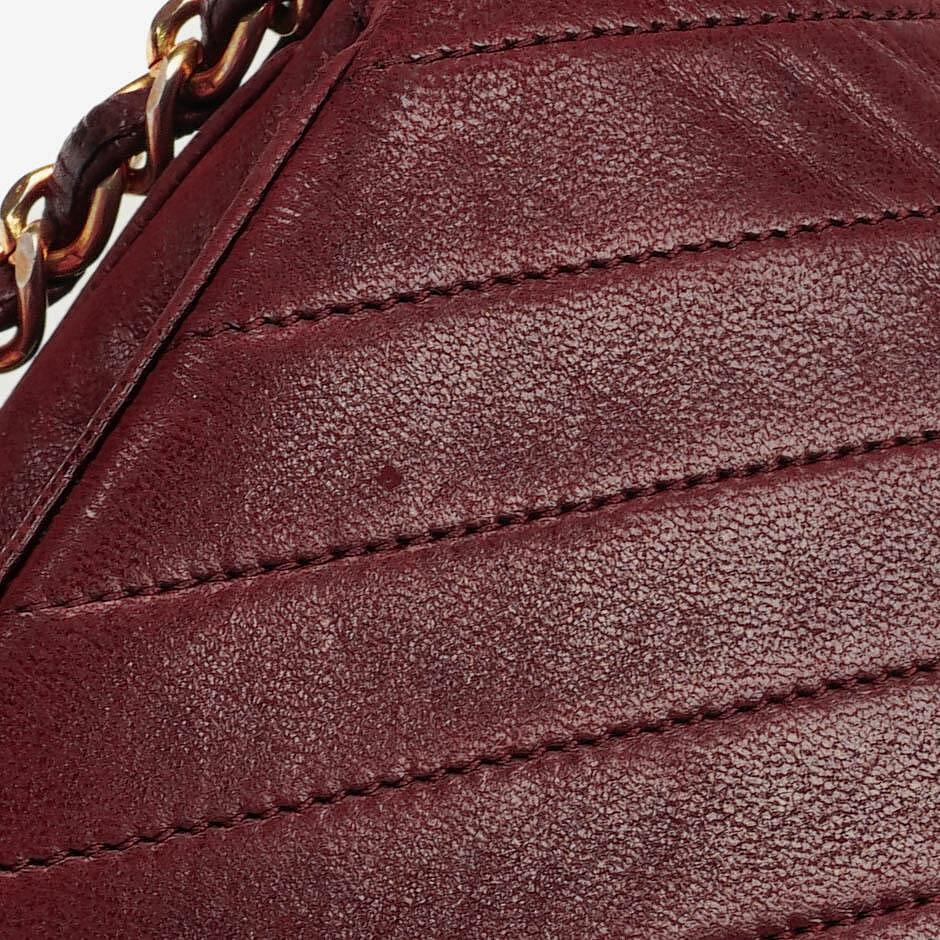 Chanel Classic Diagonal Quilted Lambskin Single Flap Bag With 24K Gold-Plated Hardware