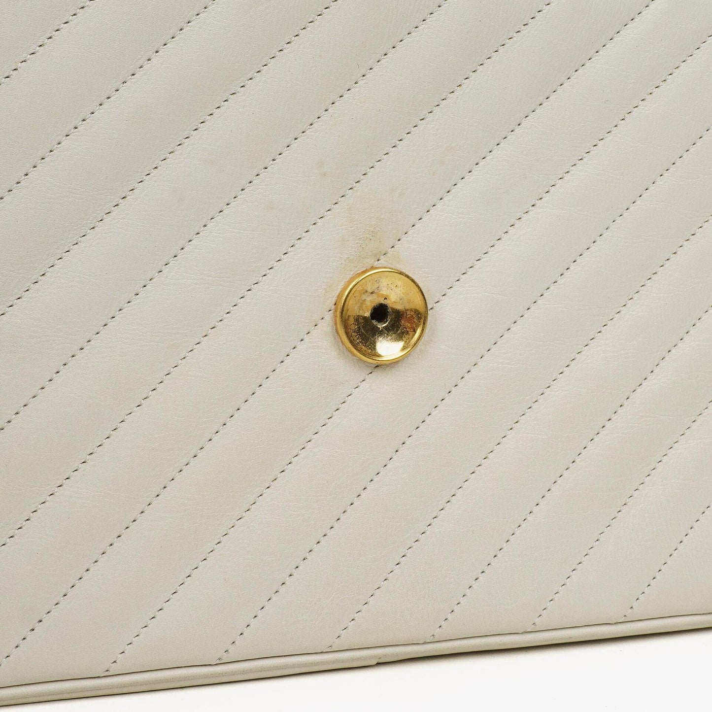 Chanel Diagonal Quilted Lambskin Leather Small Classic Single Flap Bag With 24K Gold-Plated Hardware
