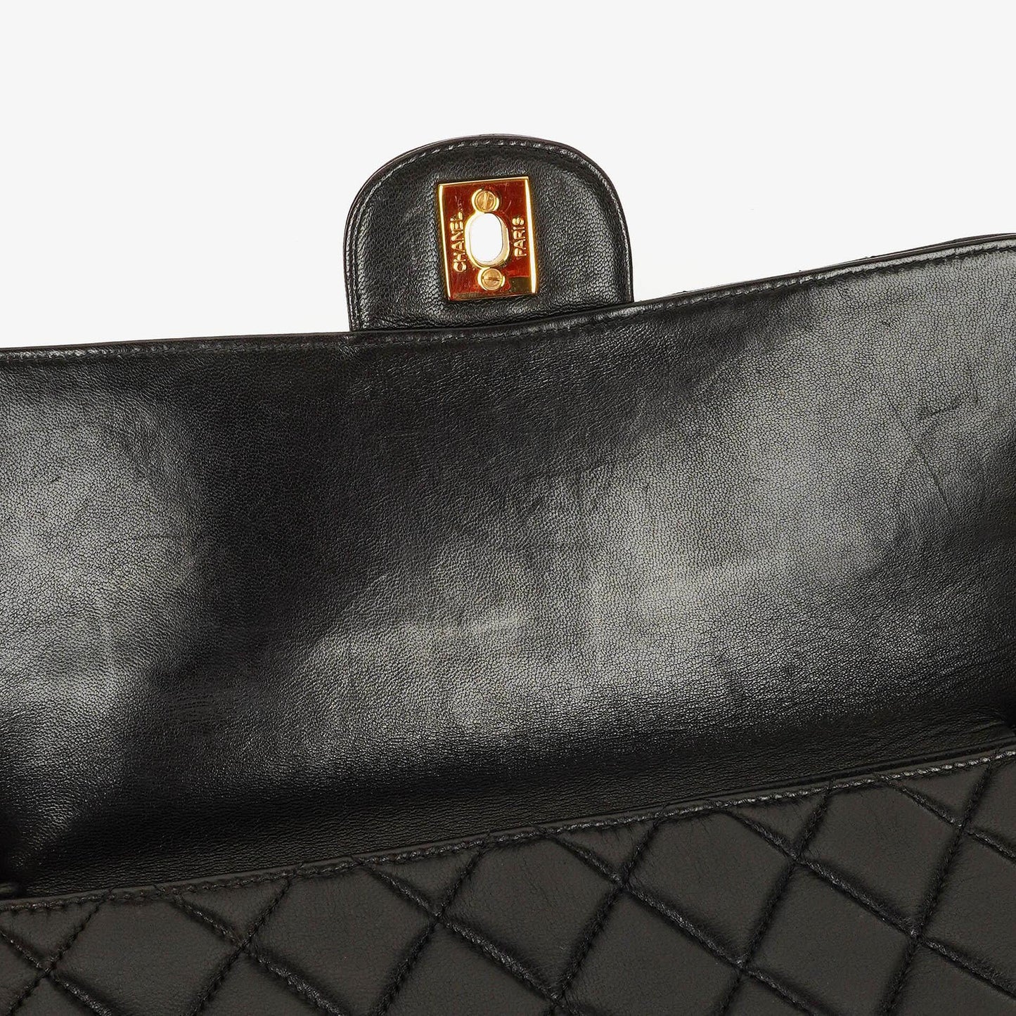 Chanel Double-Sided Flap Bag Black Lambskin 24k Gold-Plated Hardware