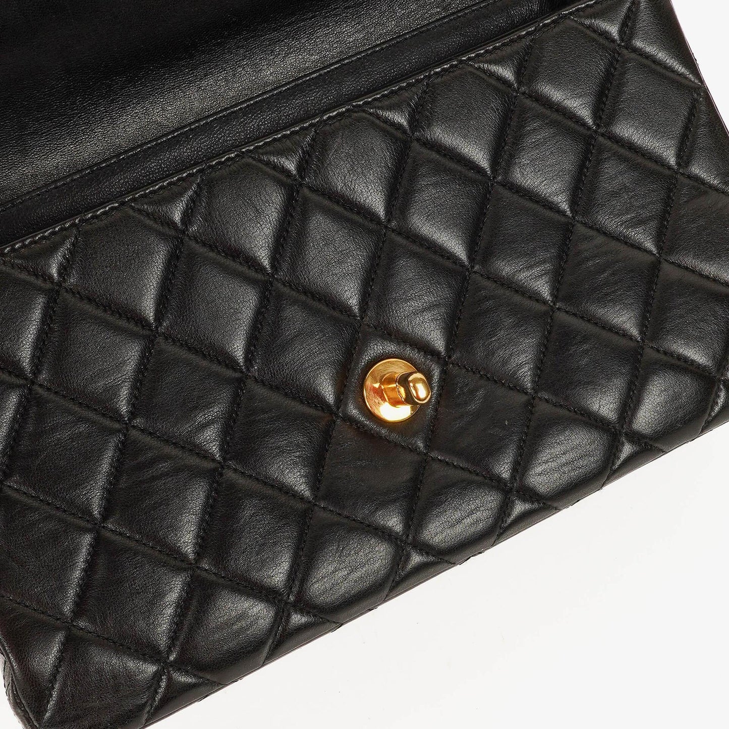 Chanel Double-Sided Flap Bag Black Lambskin 24k Gold-Plated Hardware