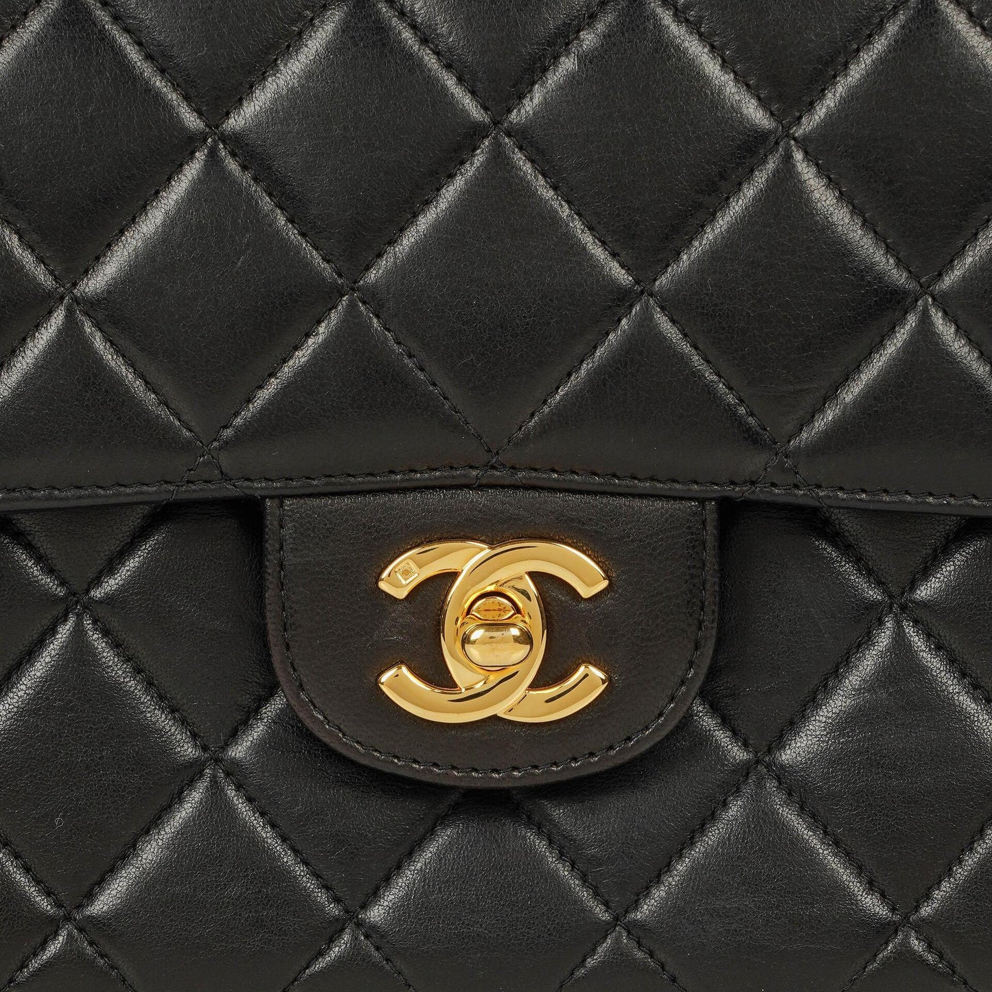 Chanel Double-Sided Flap Bag Black Lambskin 24k Gold-Plated Hardware