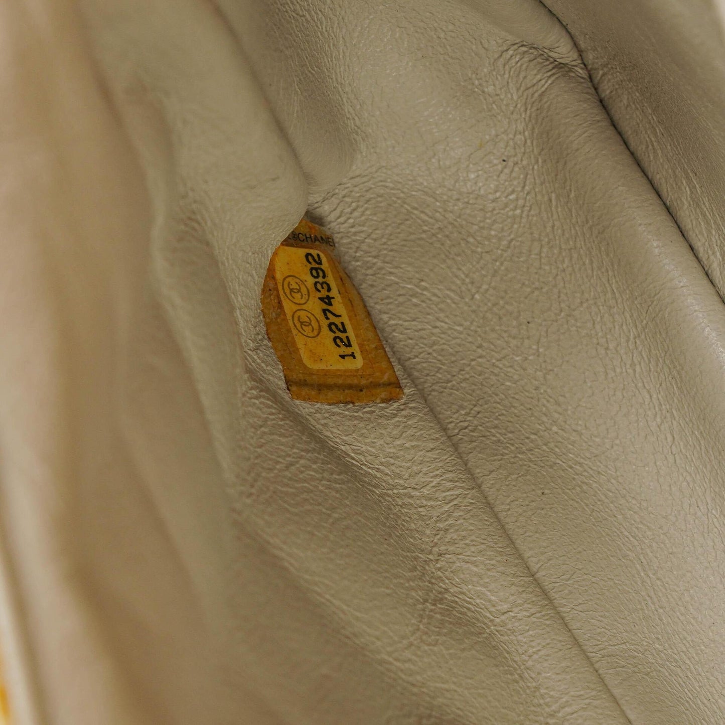 Chanel East West Crinkled Patent Leather Flap Bag