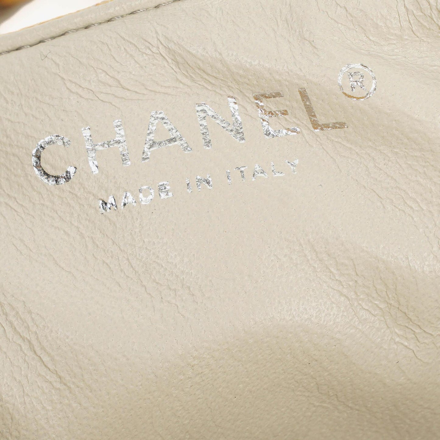 Chanel East West Crinkled Patent Leather Flap Bag